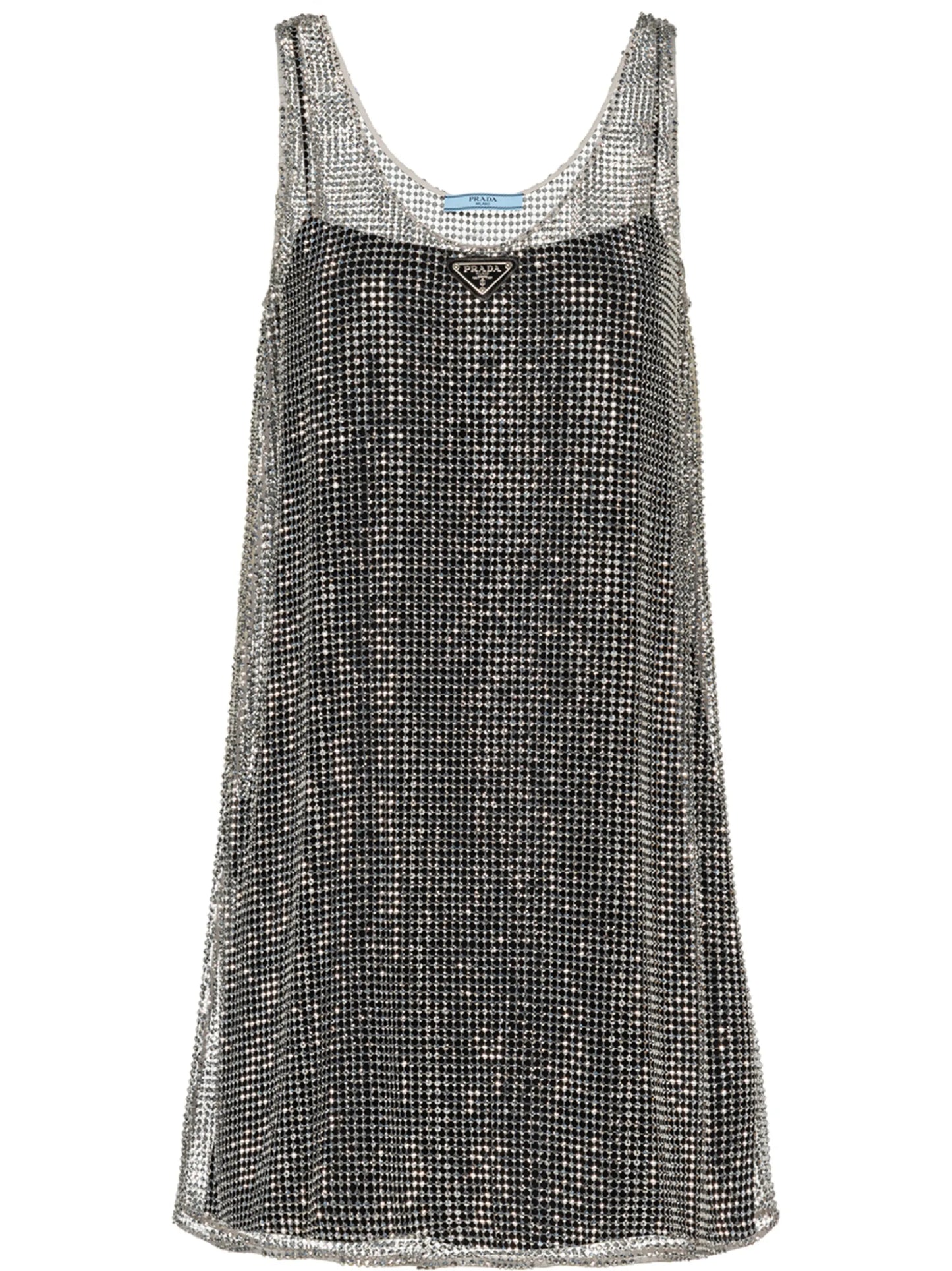 rhinestone-embellished shift dress