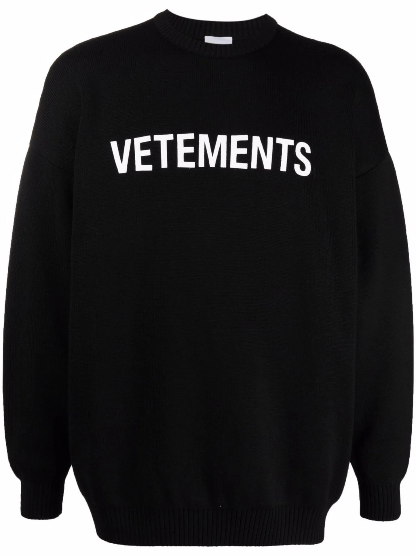 logo-print merino wool jumper