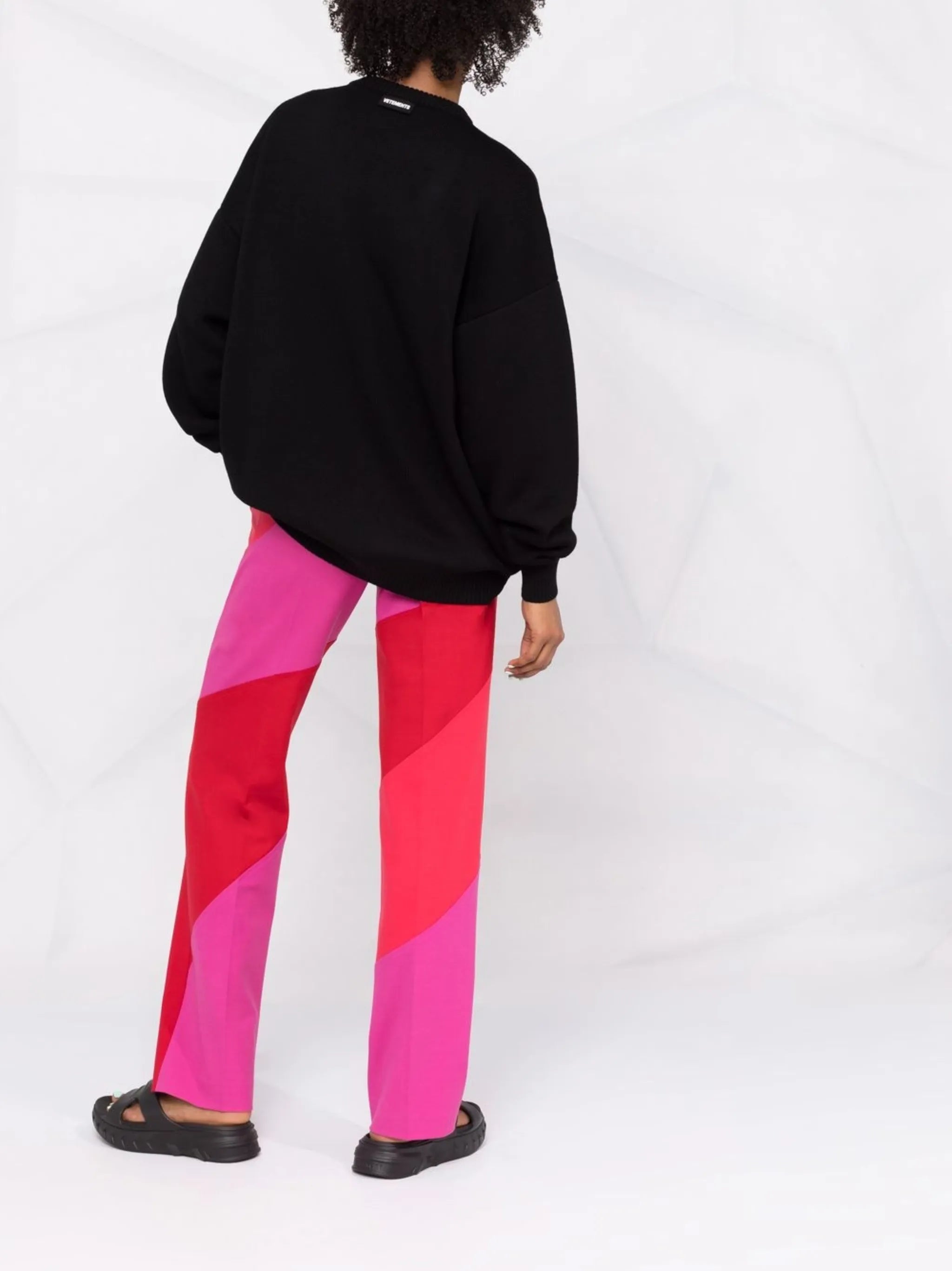 logo-print merino wool jumper