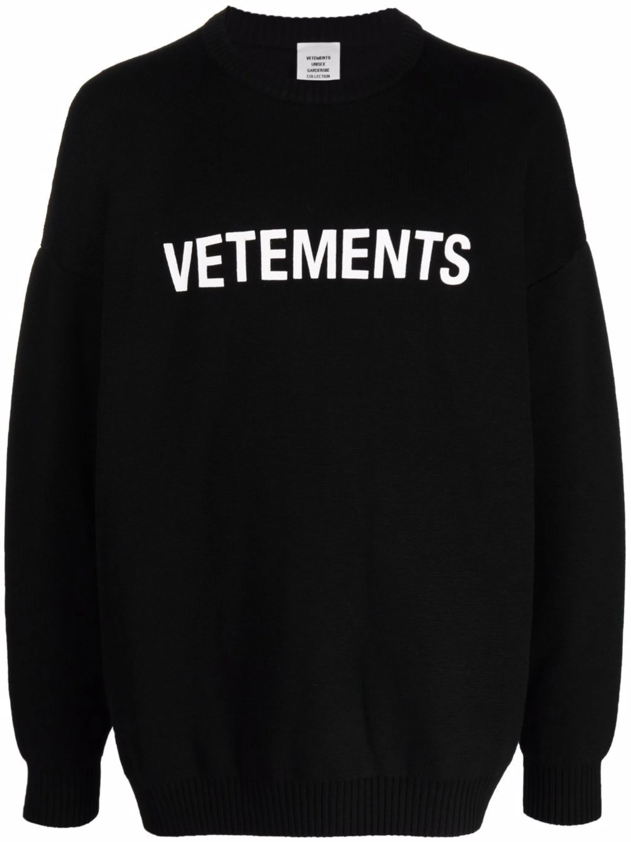 logo-print merino wool jumper