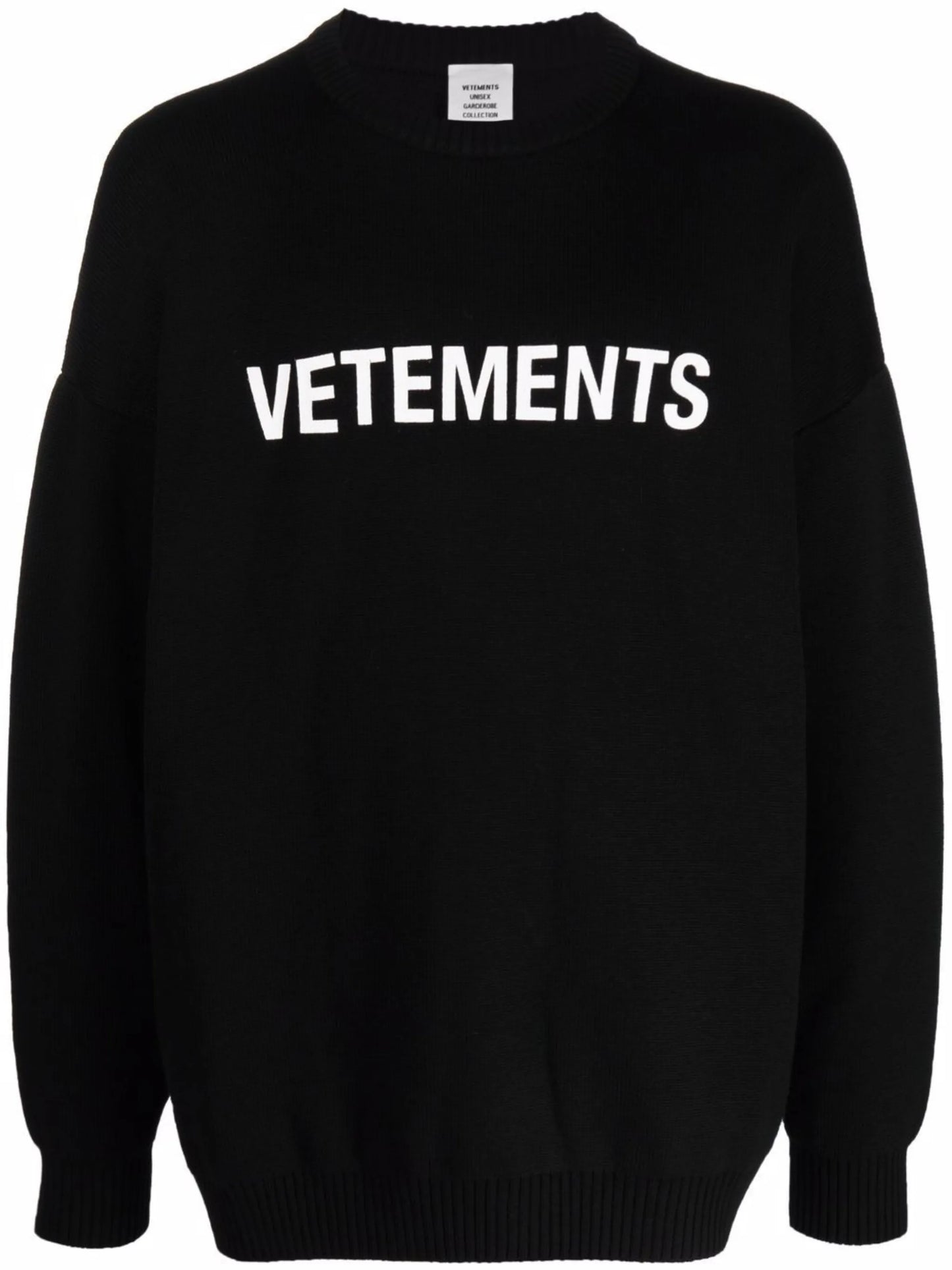 logo-print merino wool jumper