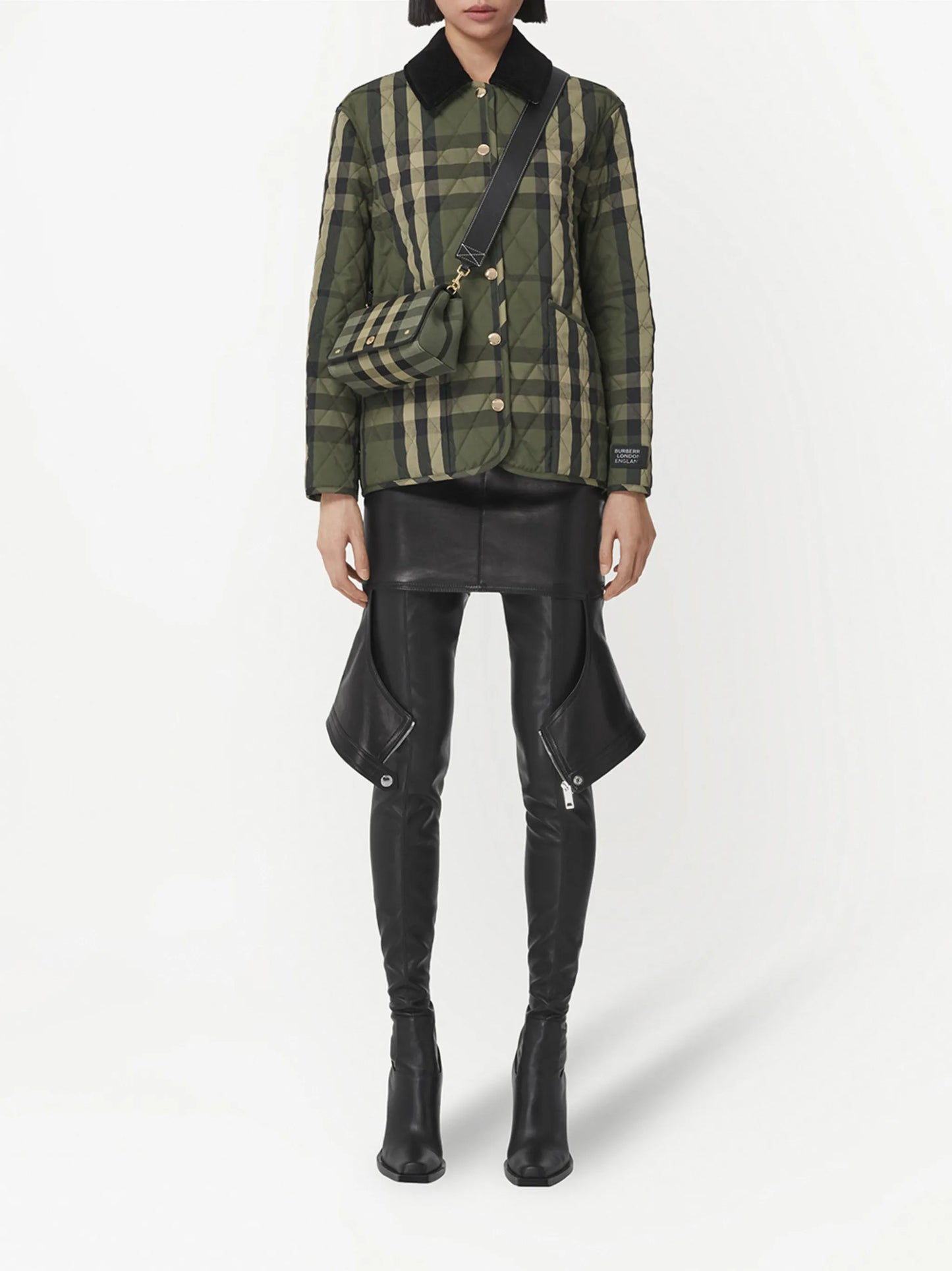 quilted checked jacket