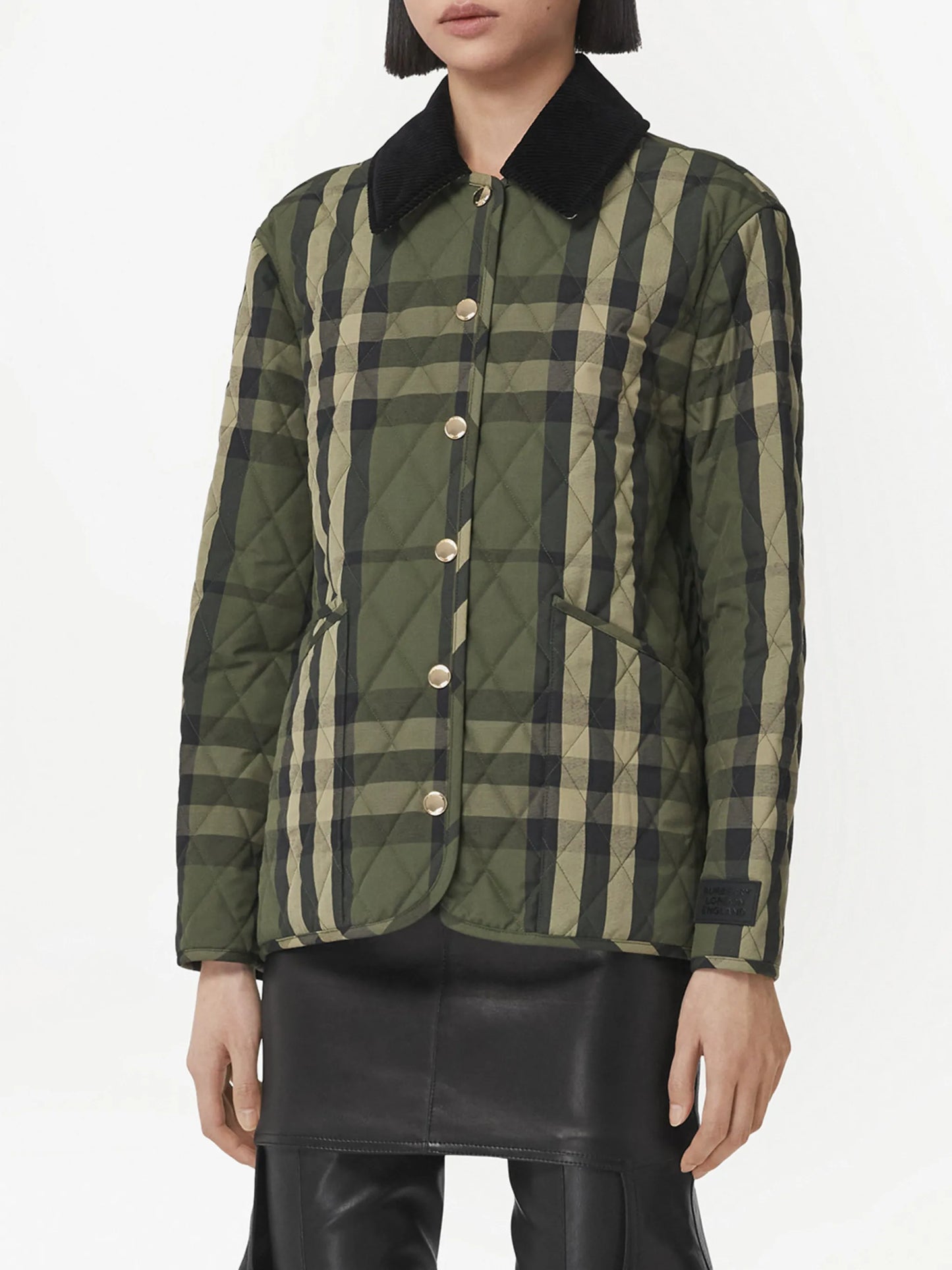quilted checked jacket