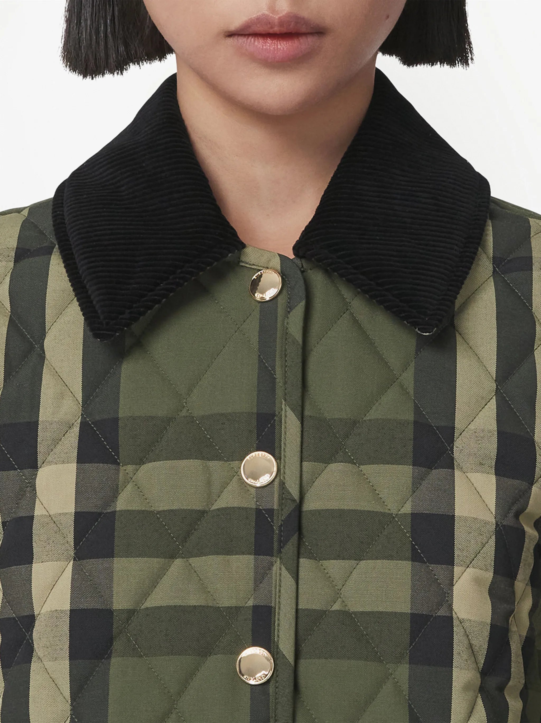 quilted checked jacket