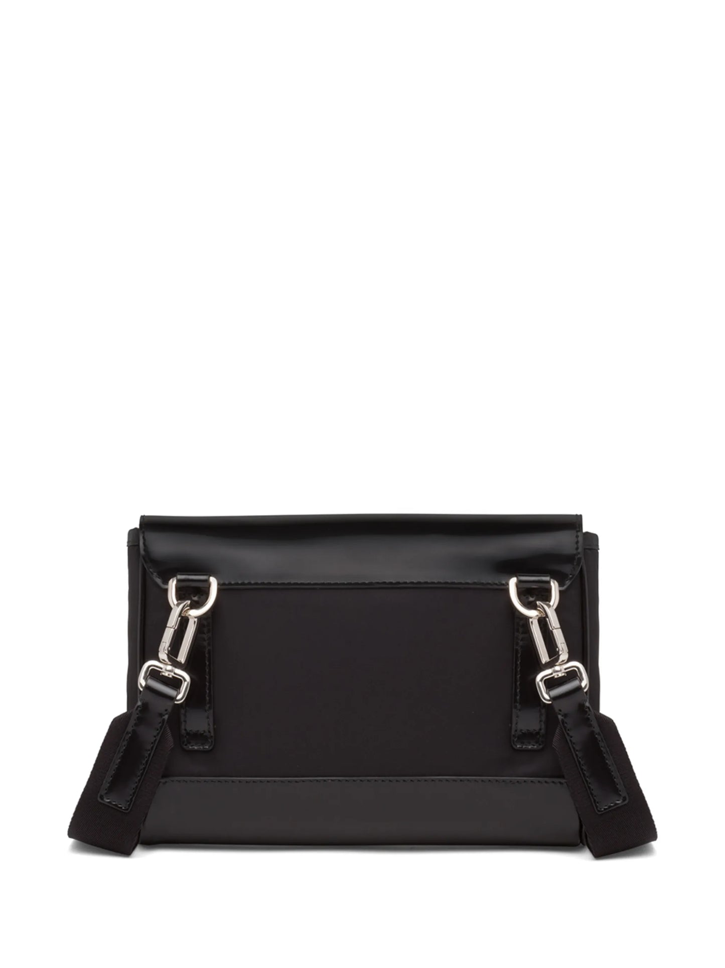Re-Nylon and leather shoulder bag