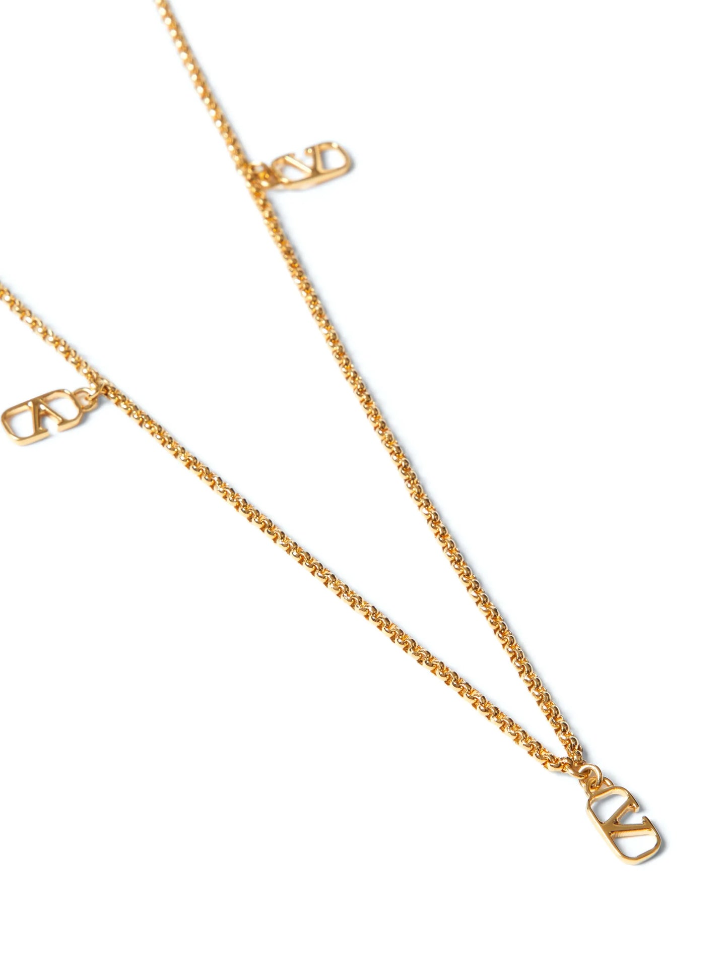 VLogo Signature layered necklace