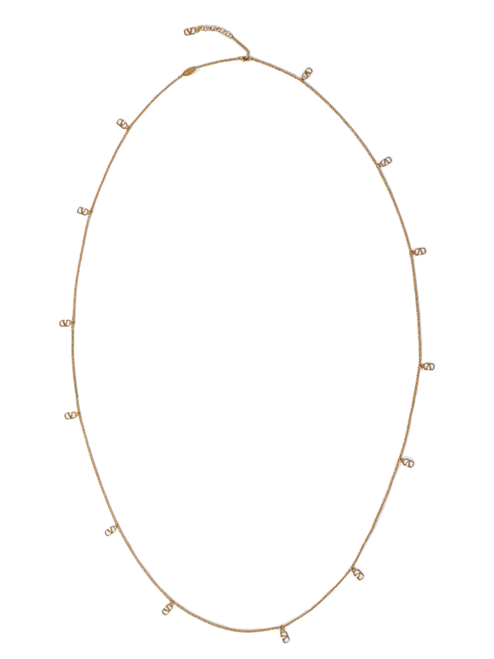 VLogo Signature layered necklace