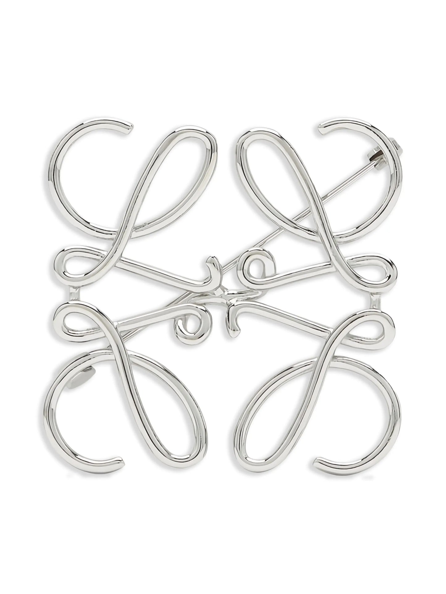 Anagram metal brooch