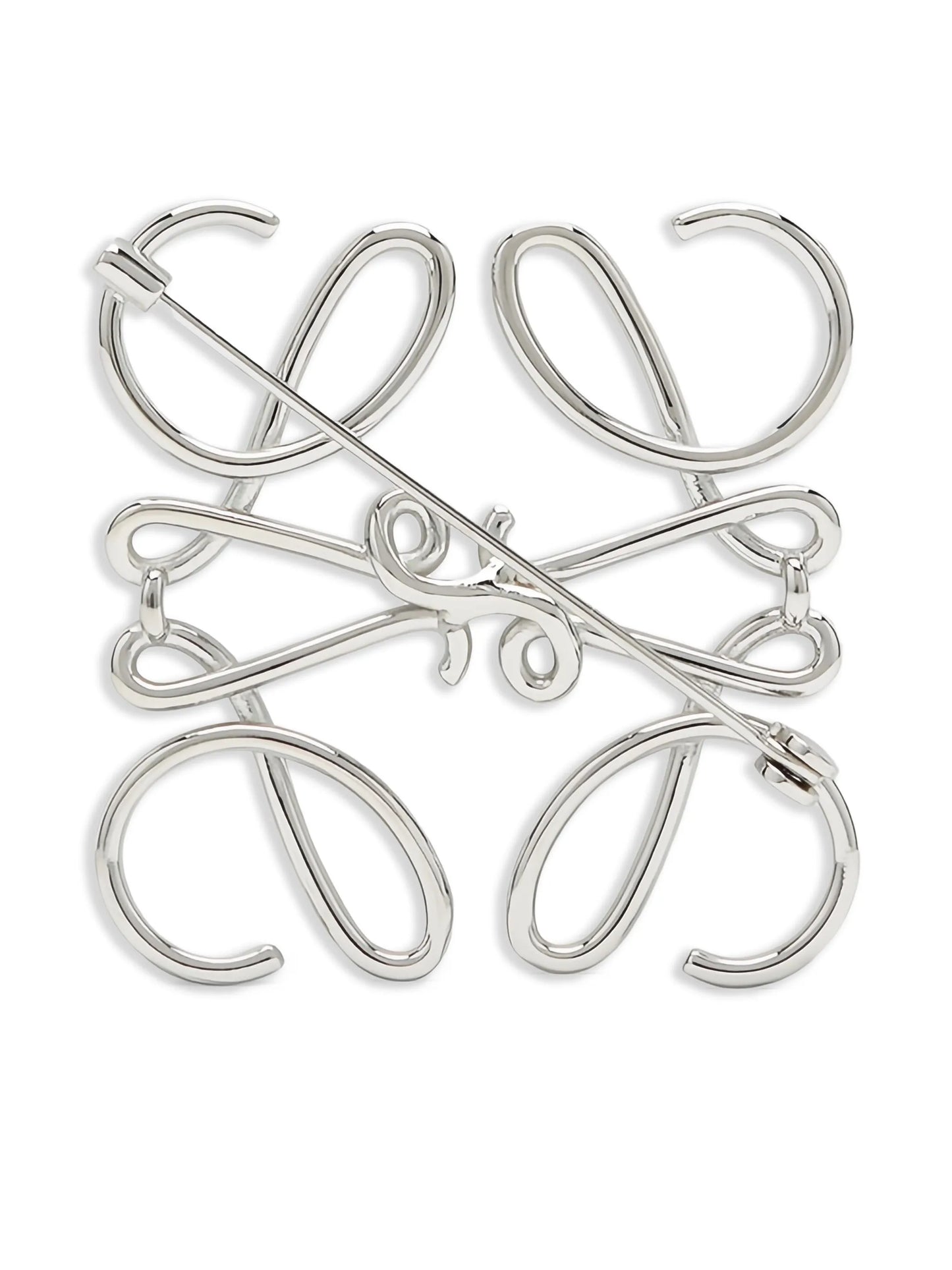 Anagram metal brooch
