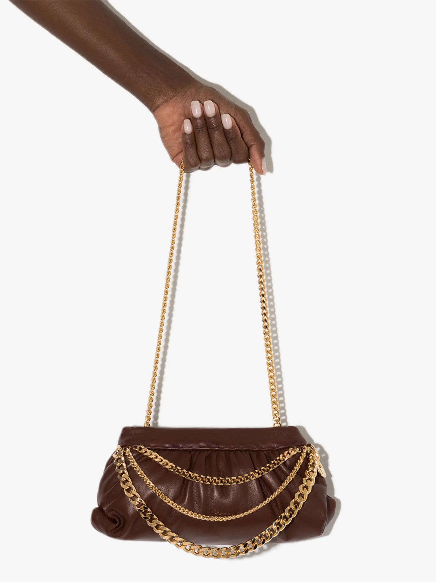 Glam chain-embellished shoulder bag