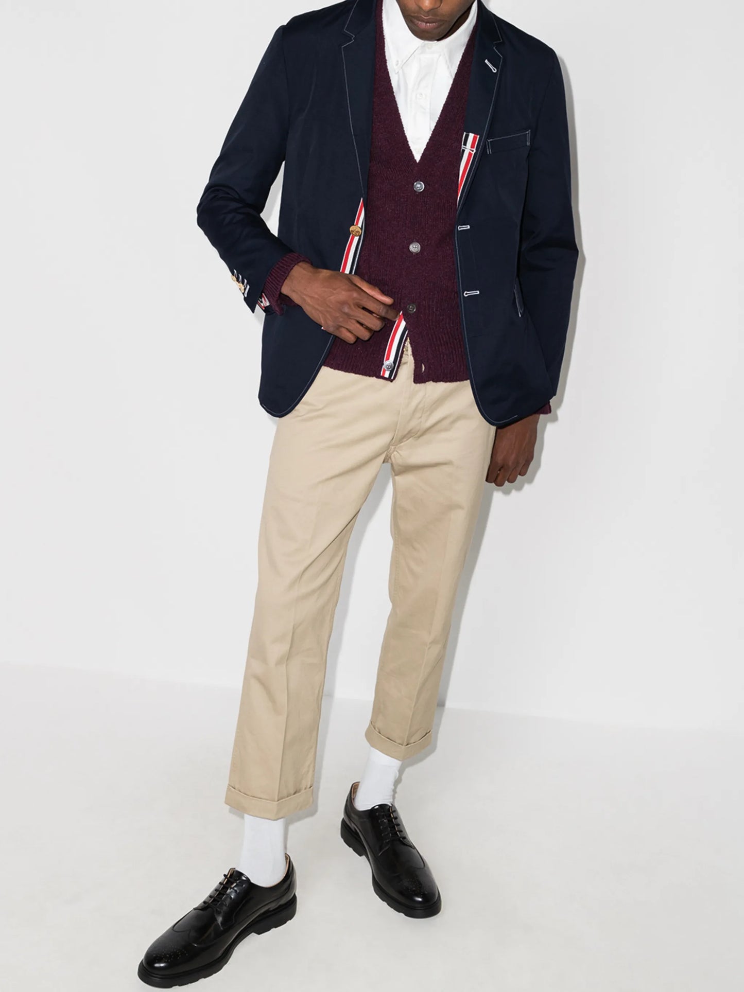 notched-lapels single-breasted blazer