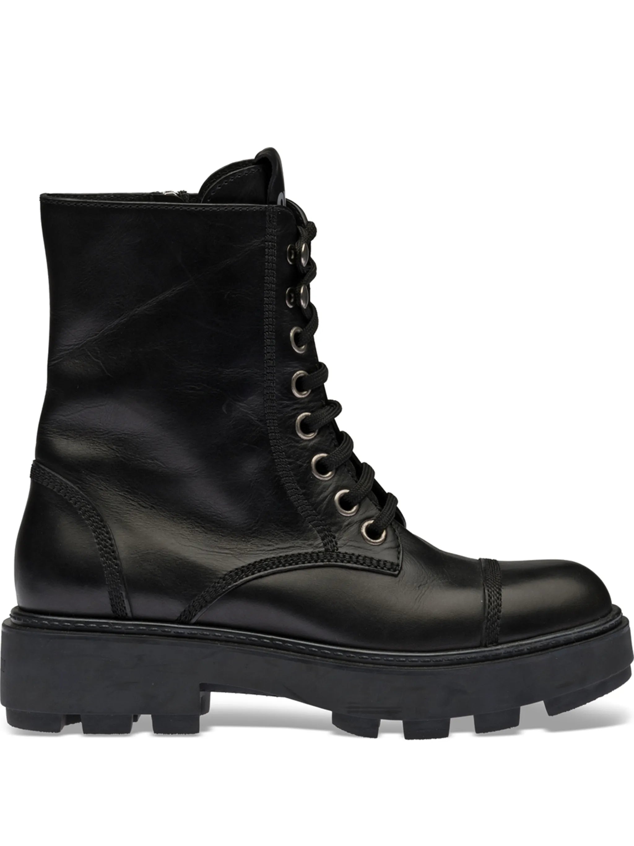 lace-up ankle-length boots
