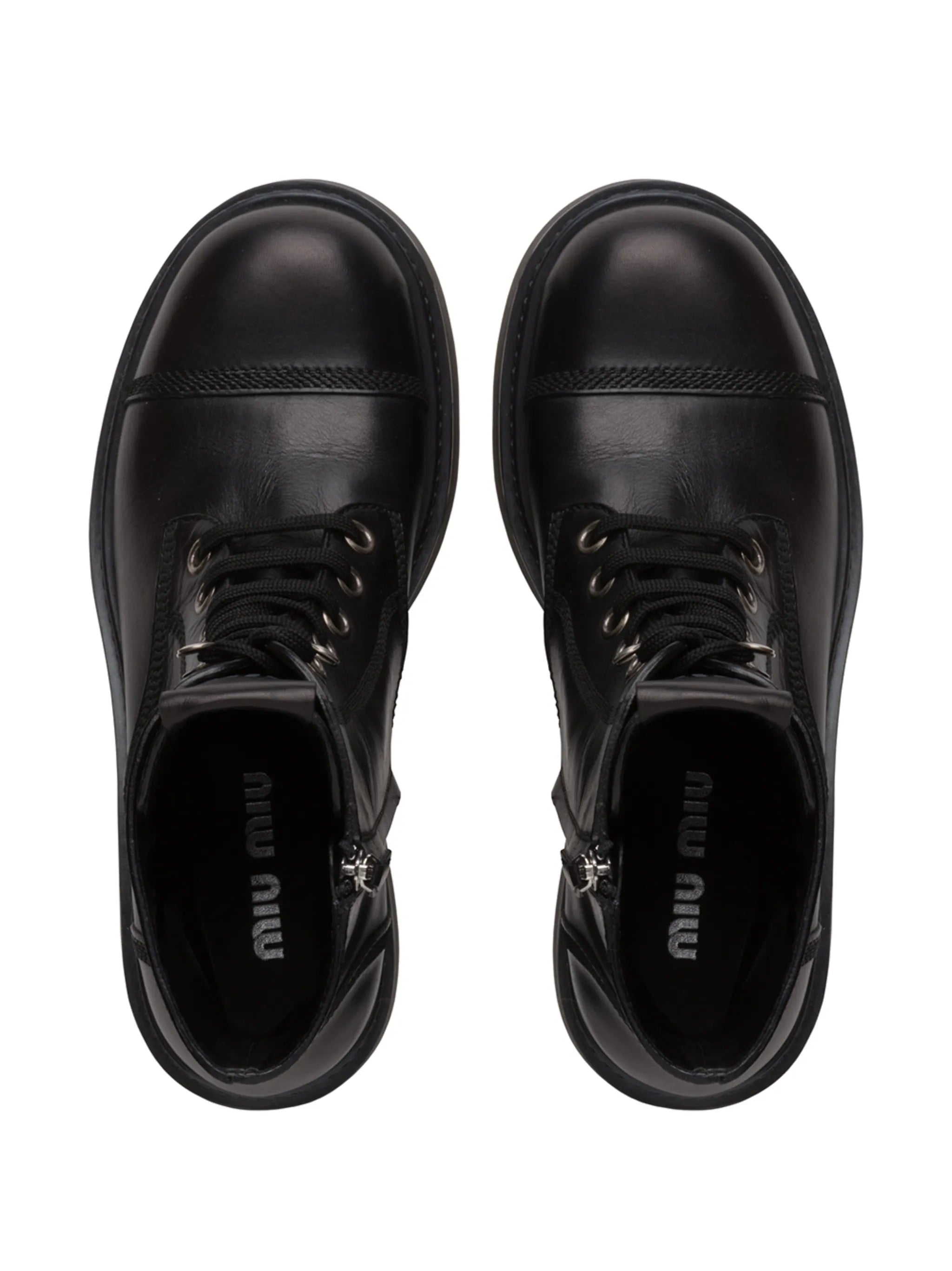 lace-up ankle-length boots