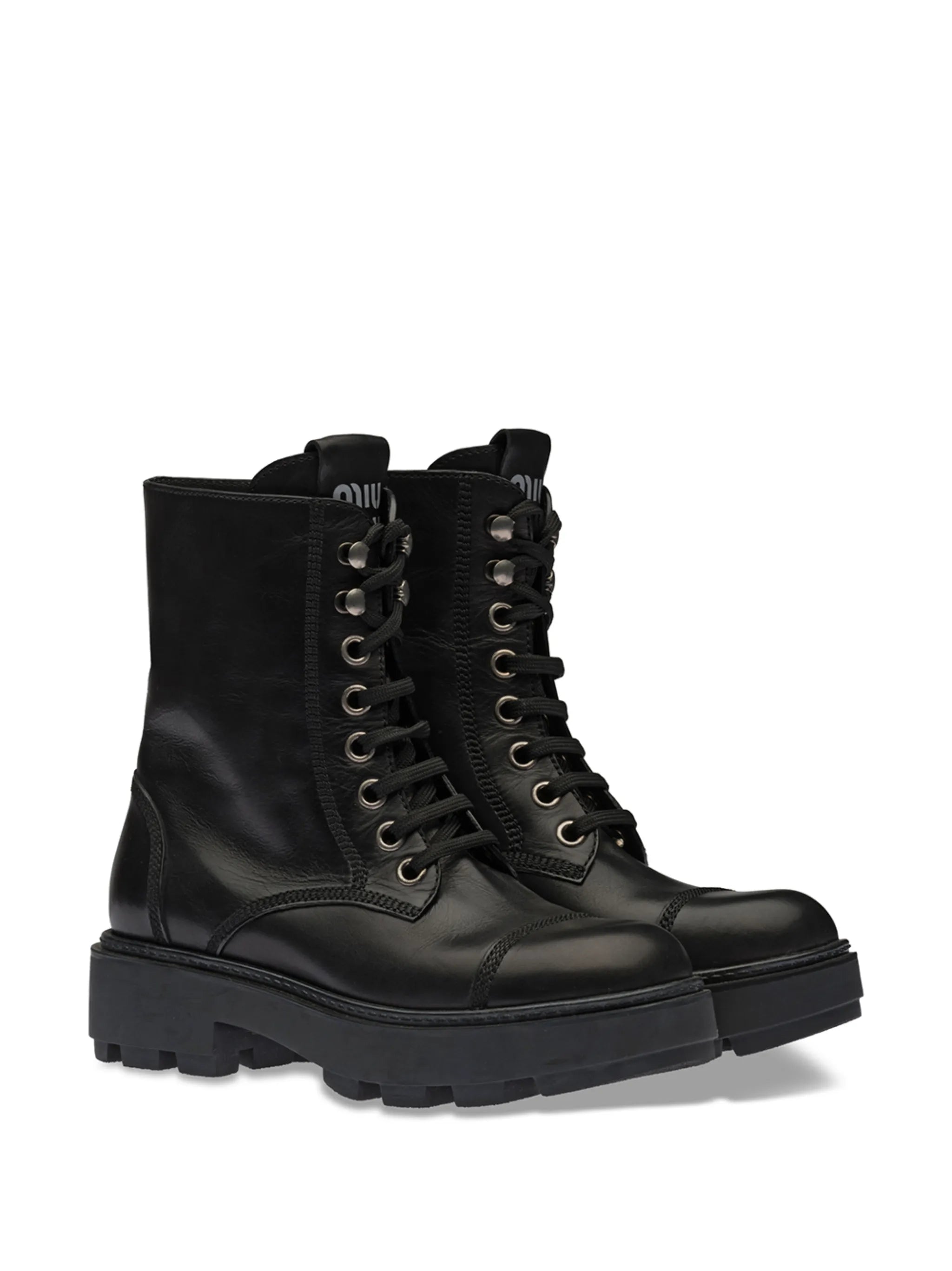 lace-up ankle-length boots