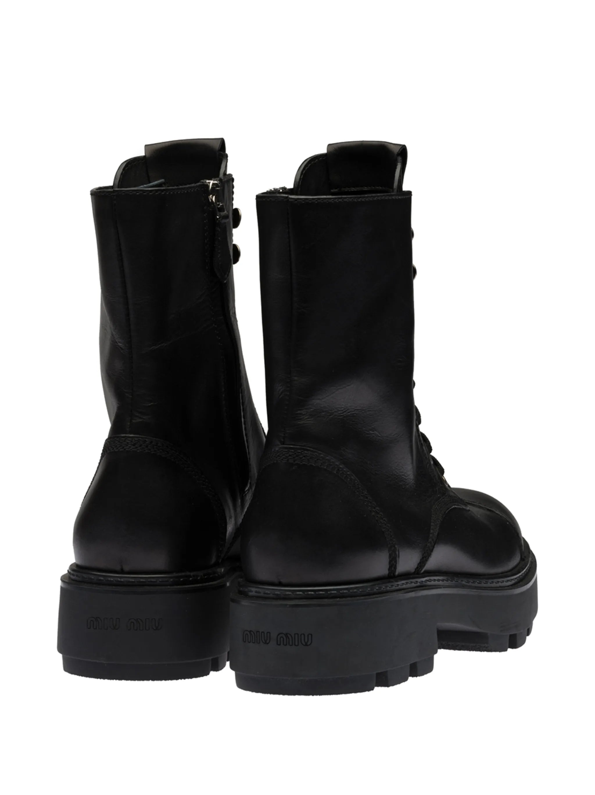 lace-up ankle-length boots