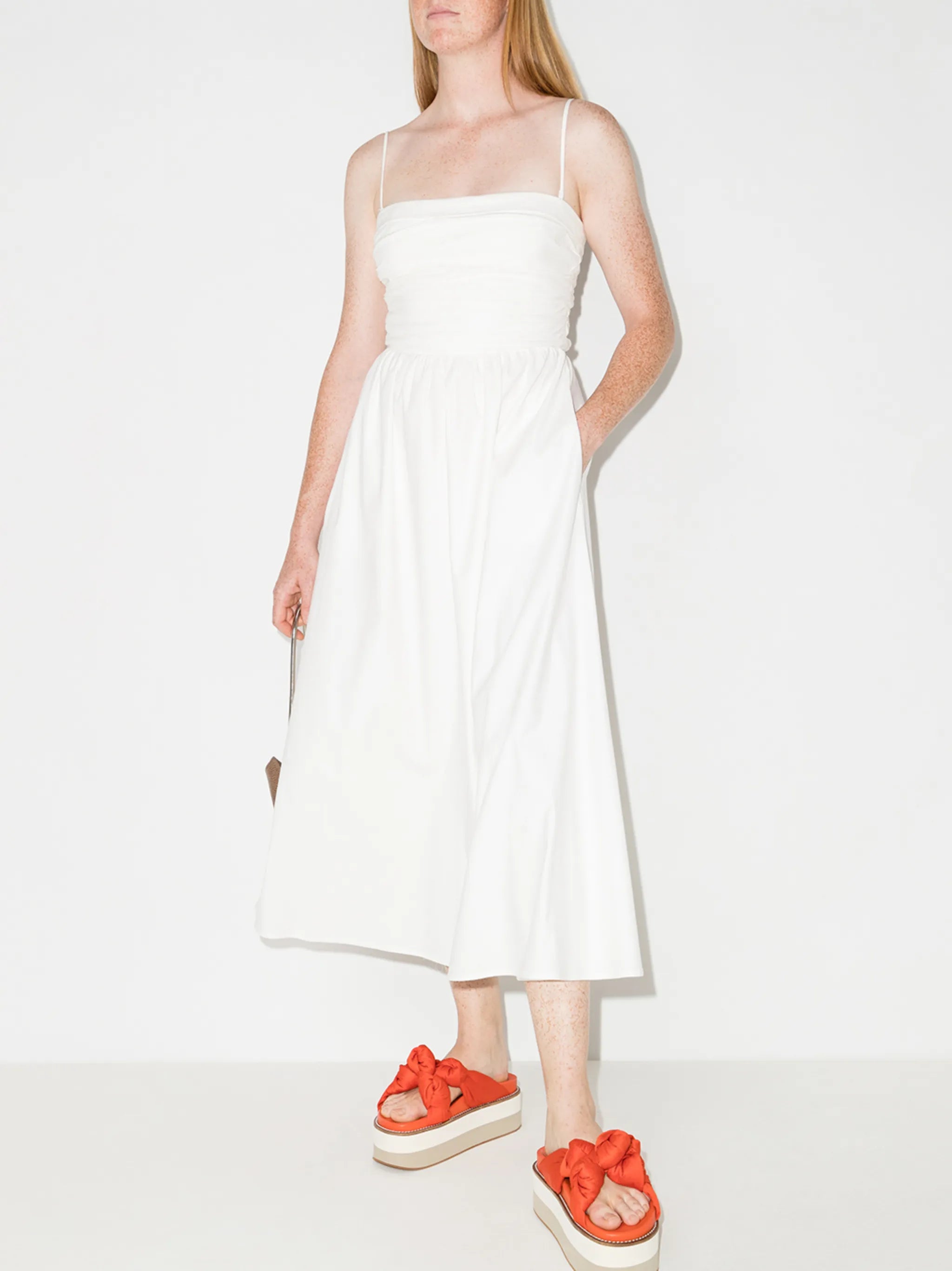 Lissa gathered midi dress