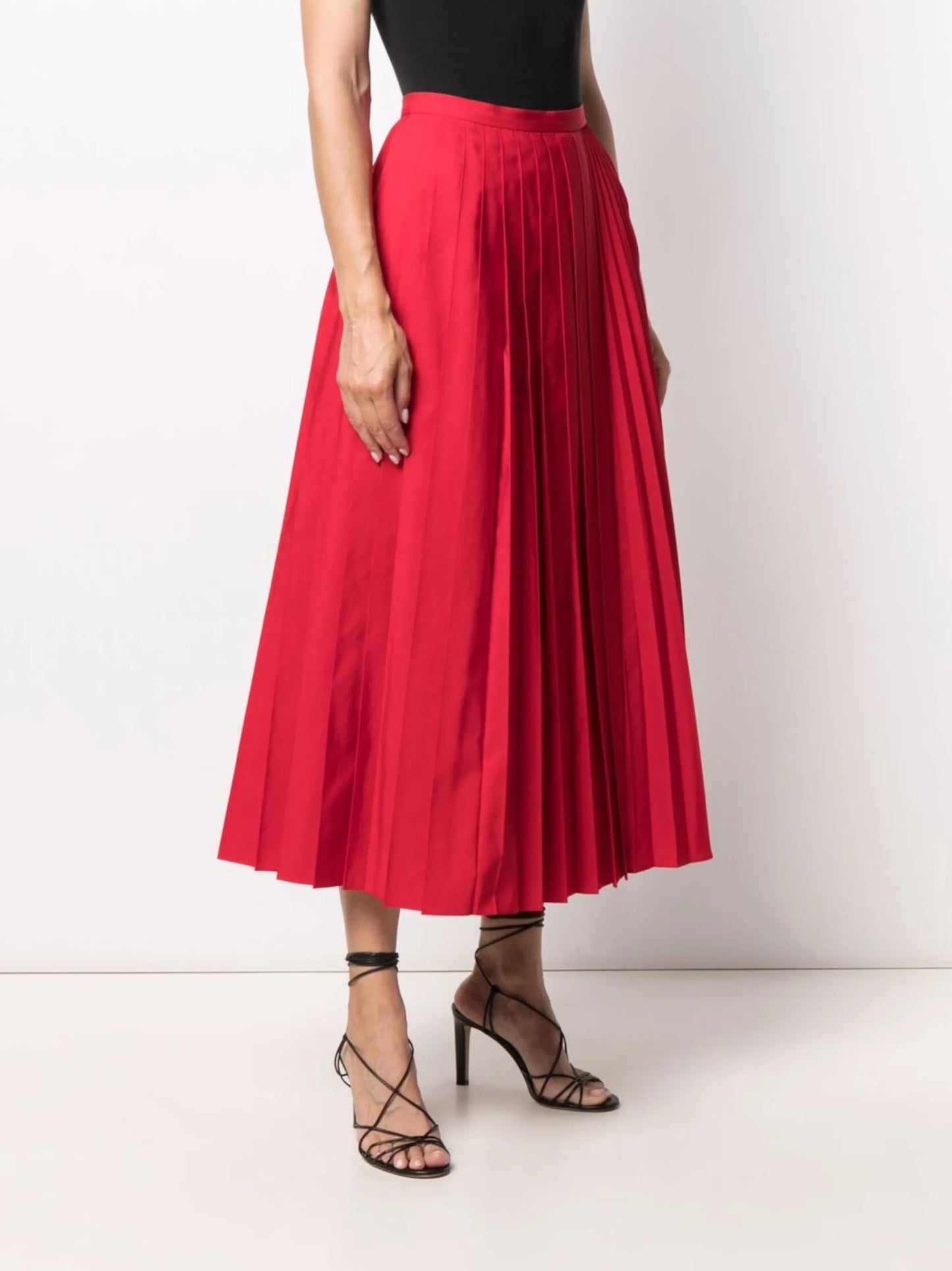 fully pleated midi skirt