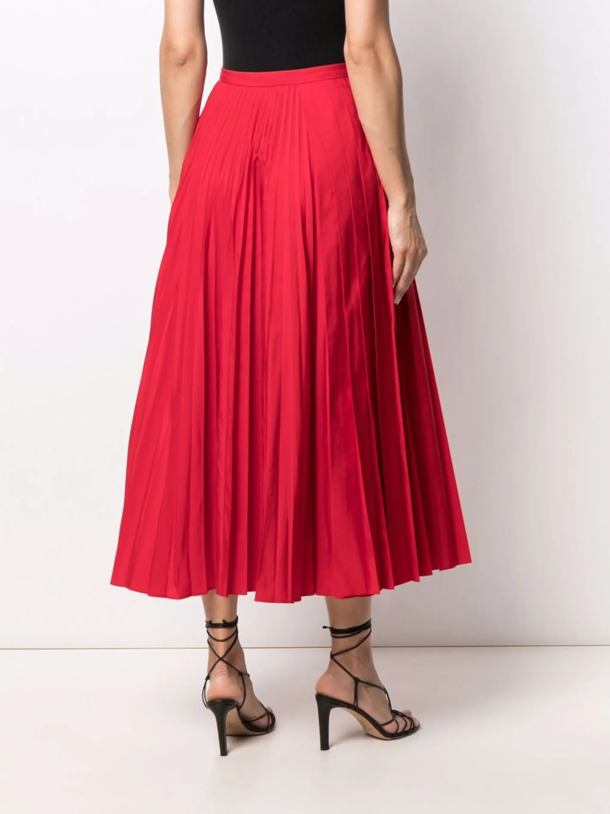 fully pleated midi skirt