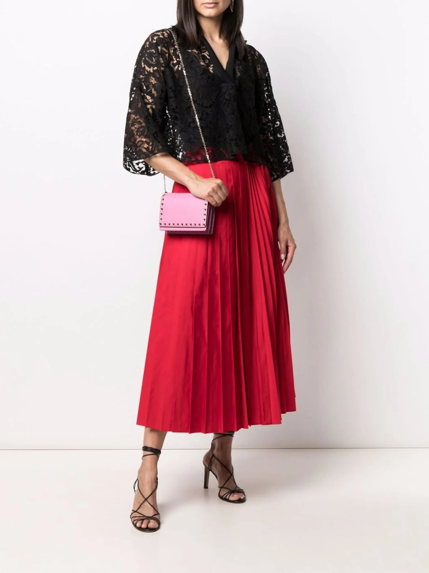 fully pleated midi skirt