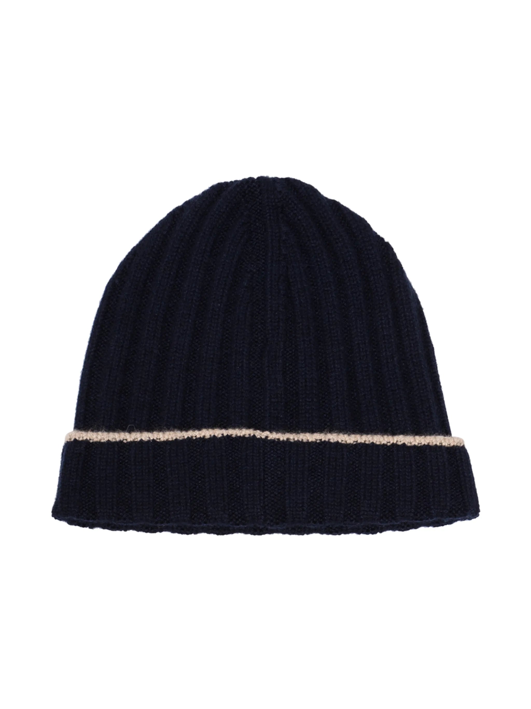 ribbed-knit cashmere beanie hat