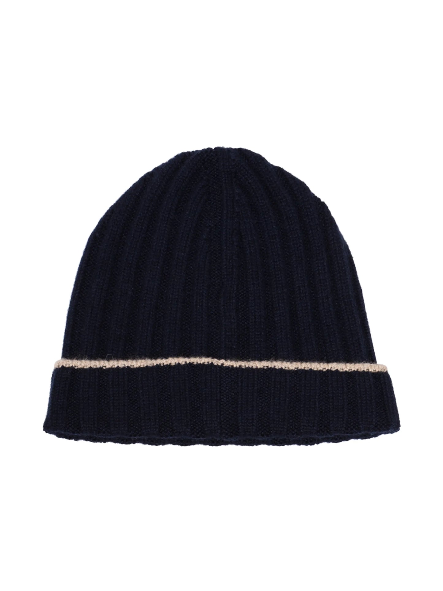 ribbed-knit cashmere beanie hat