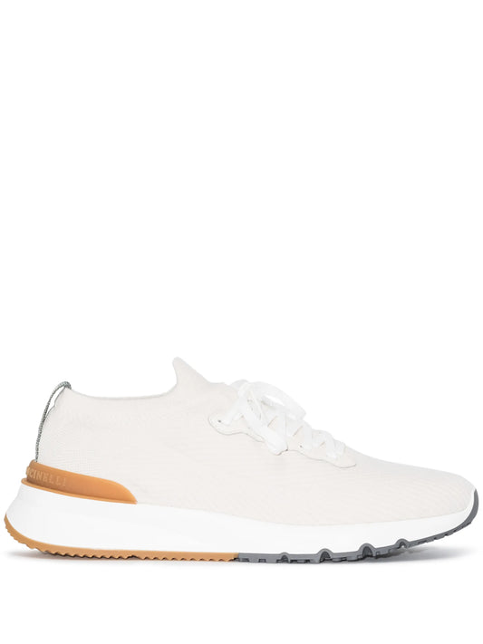 woven low-top sneakers