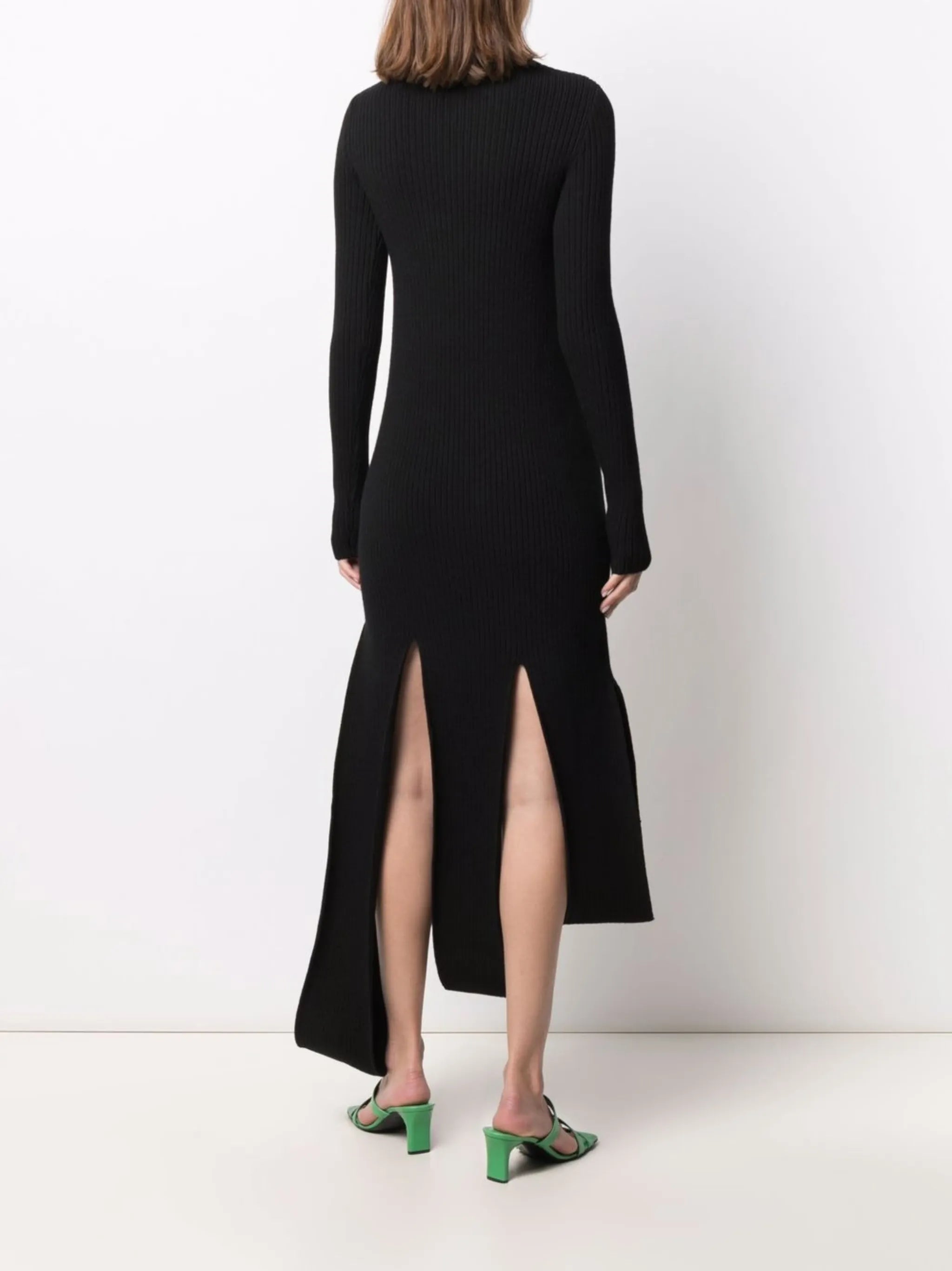 asymmetric knitted dress