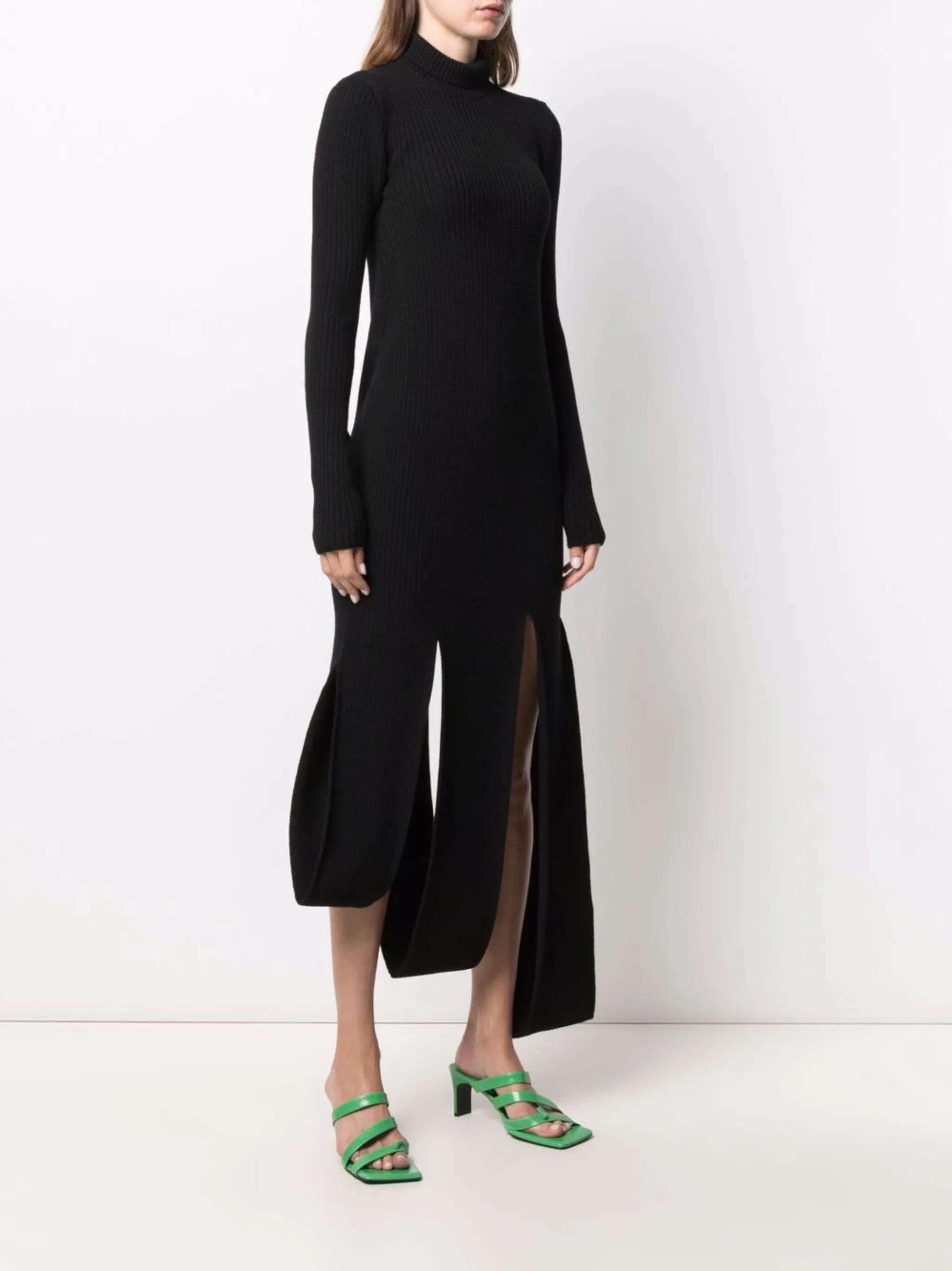 asymmetric knitted dress