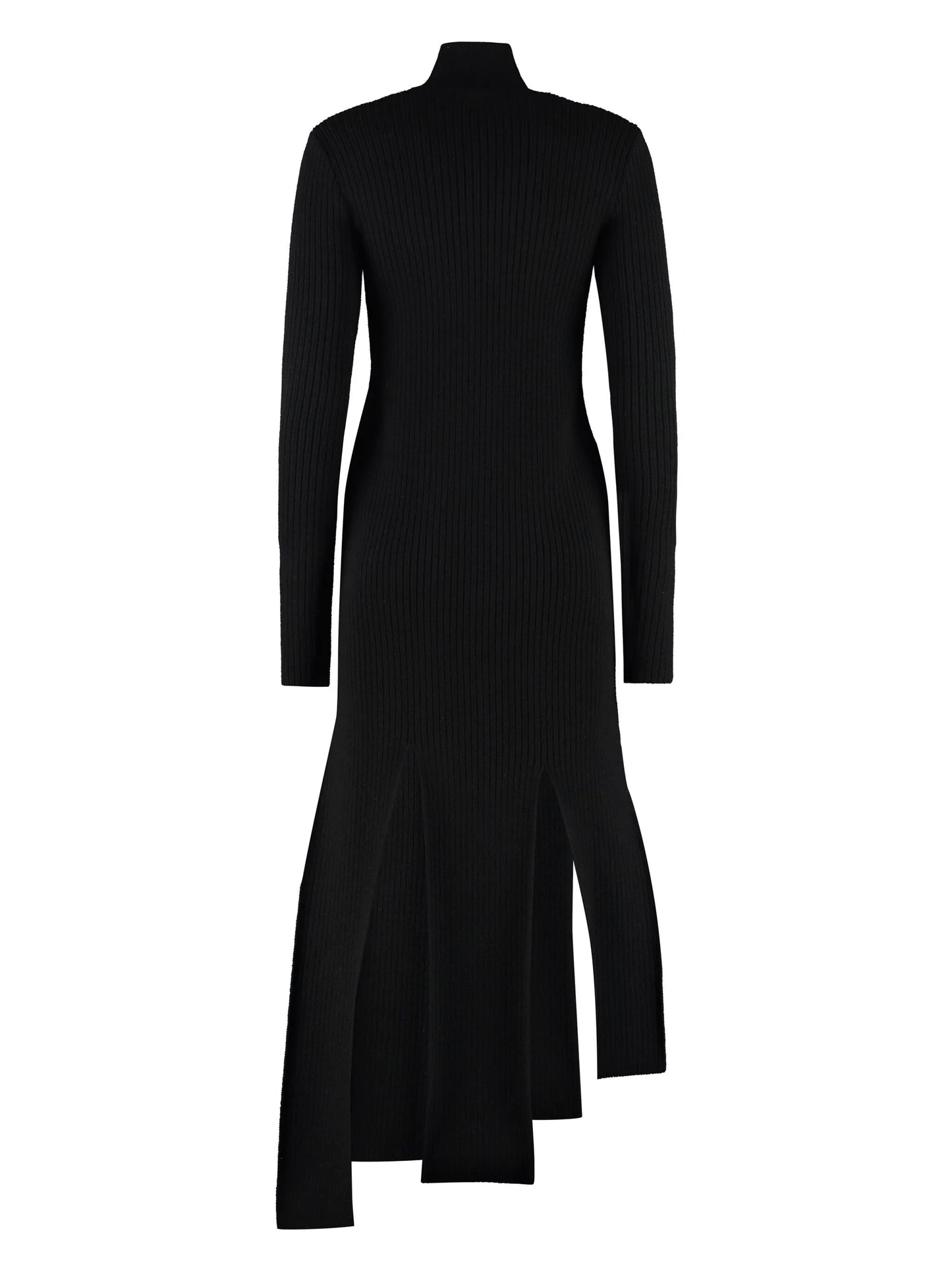 asymmetric knitted dress