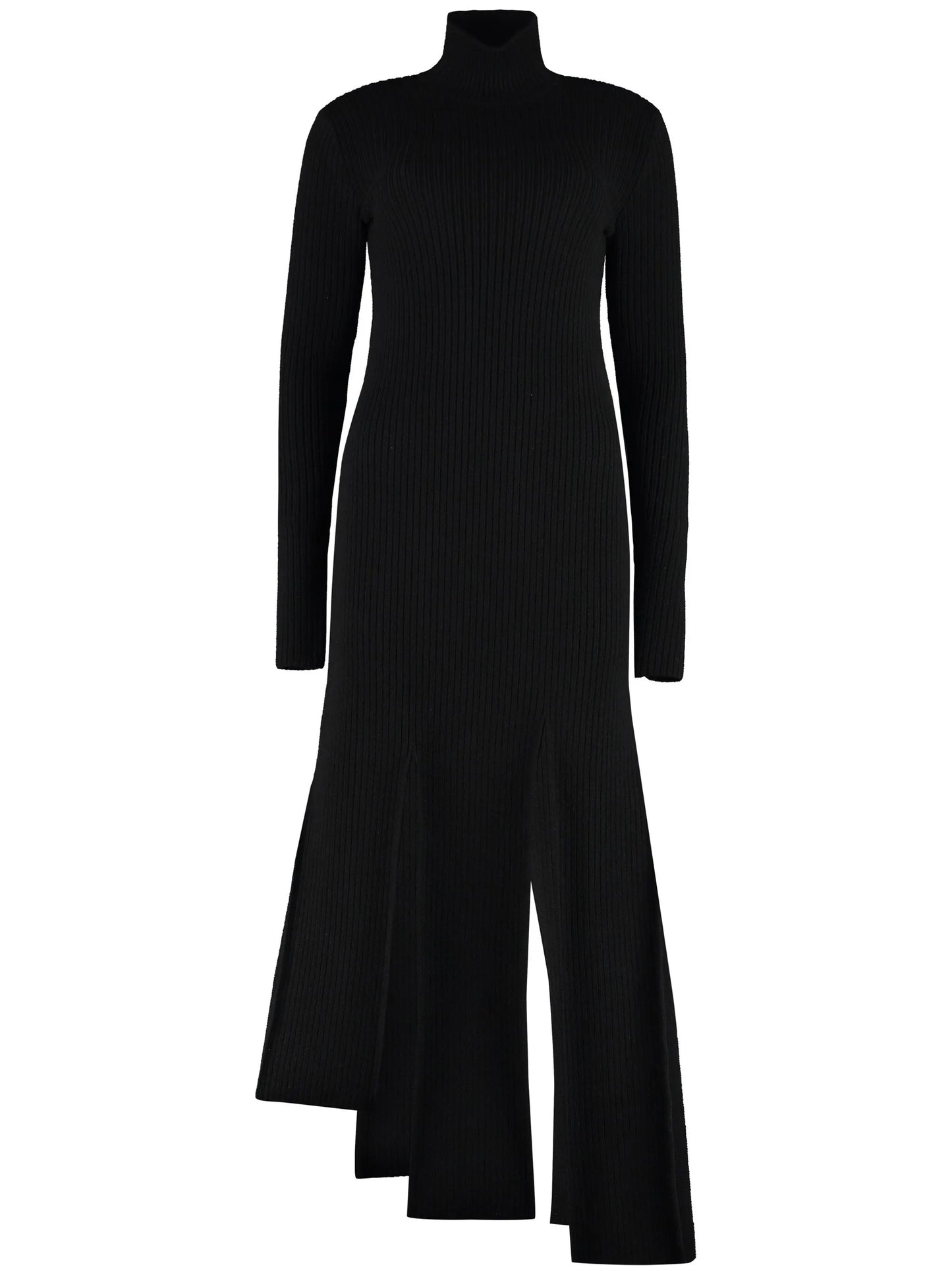 asymmetric knitted dress