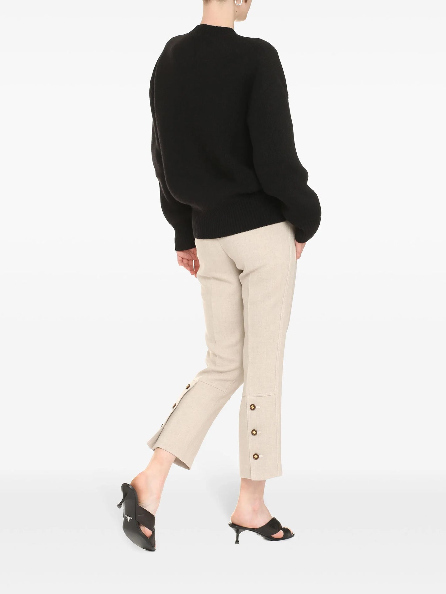 embellished knitted jumper