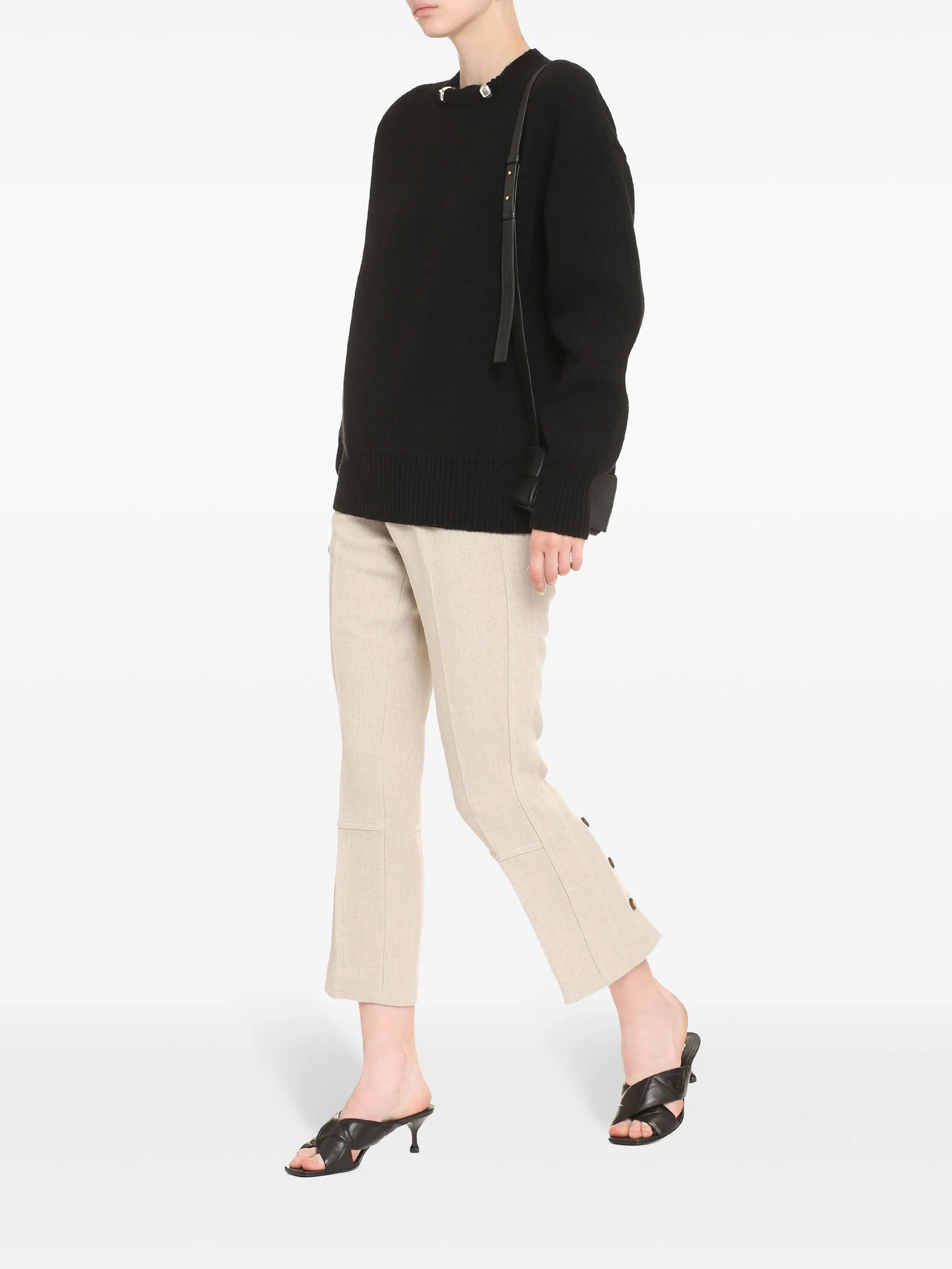 embellished knitted jumper
