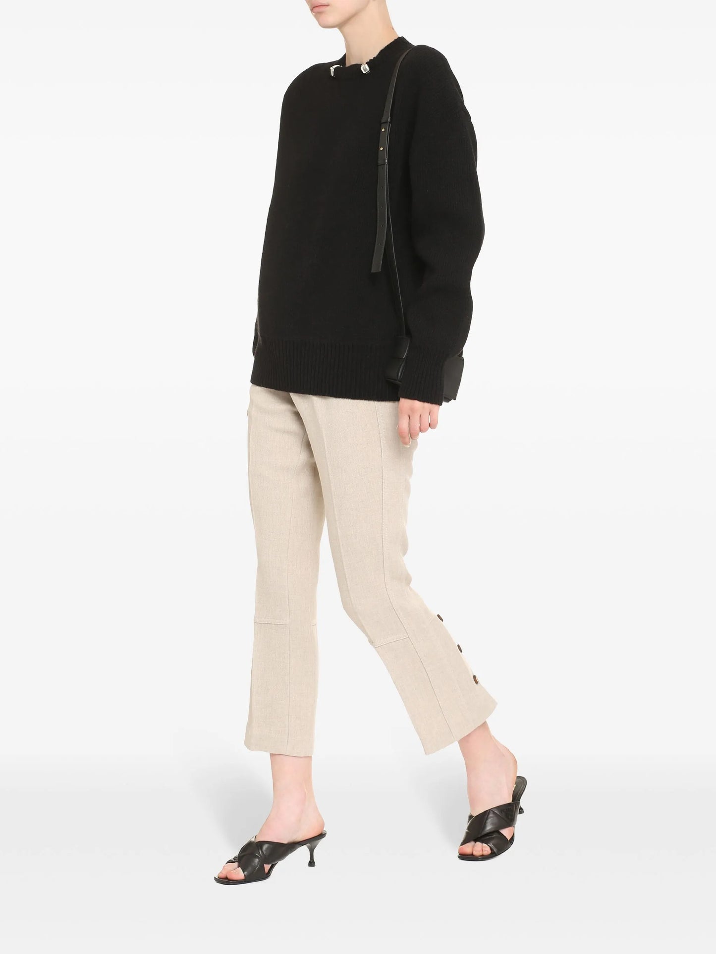 embellished knitted jumper