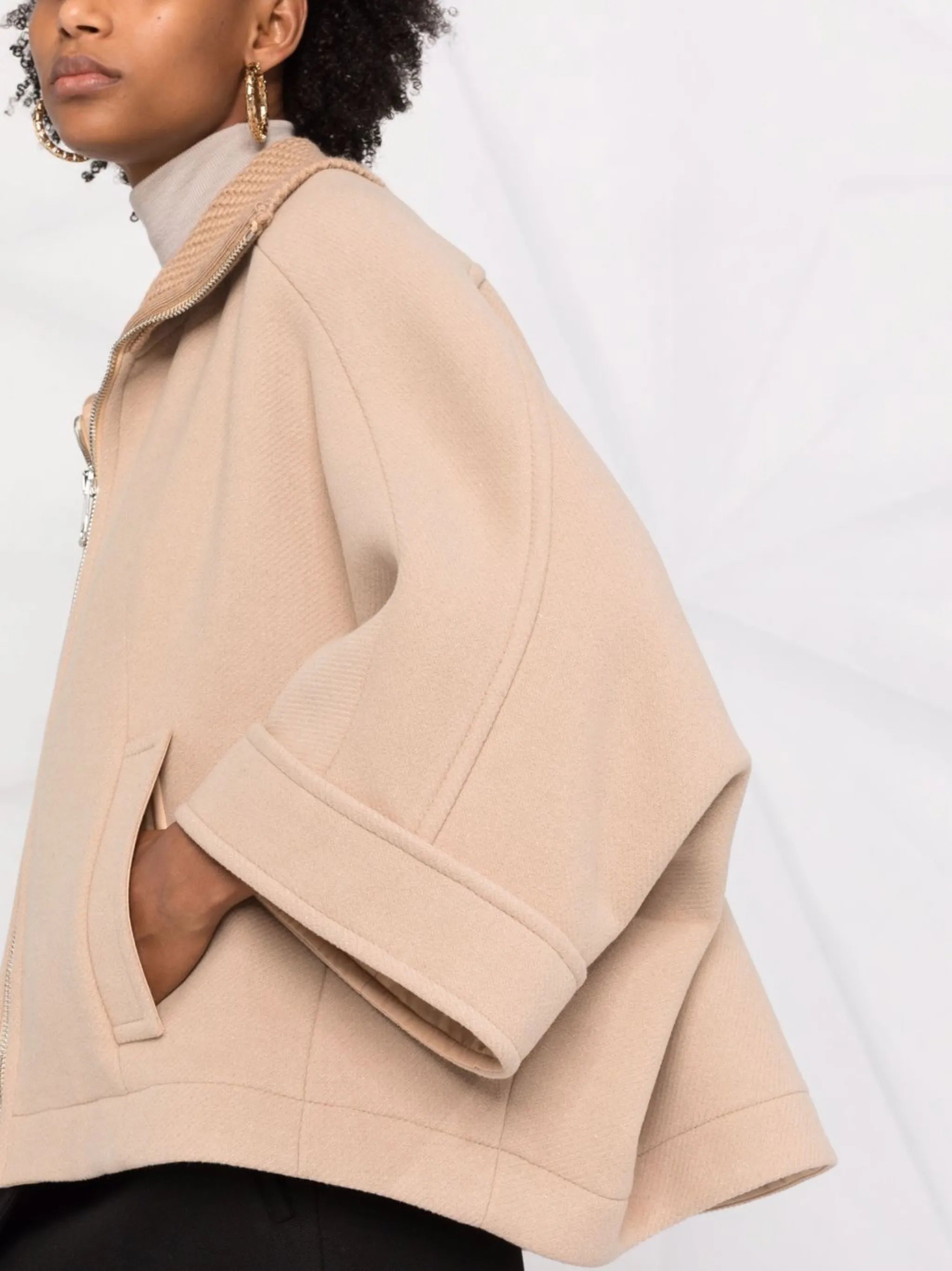 oversize wool-blend jacket