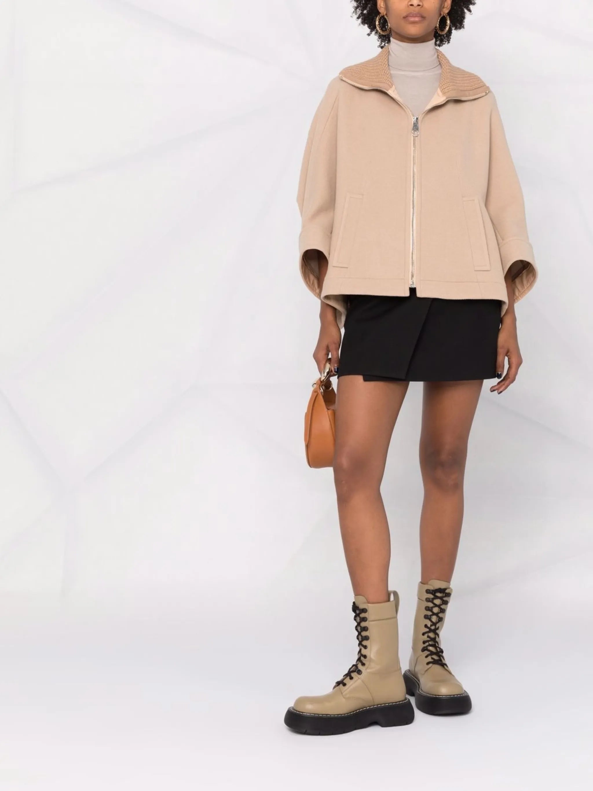 oversize wool-blend jacket