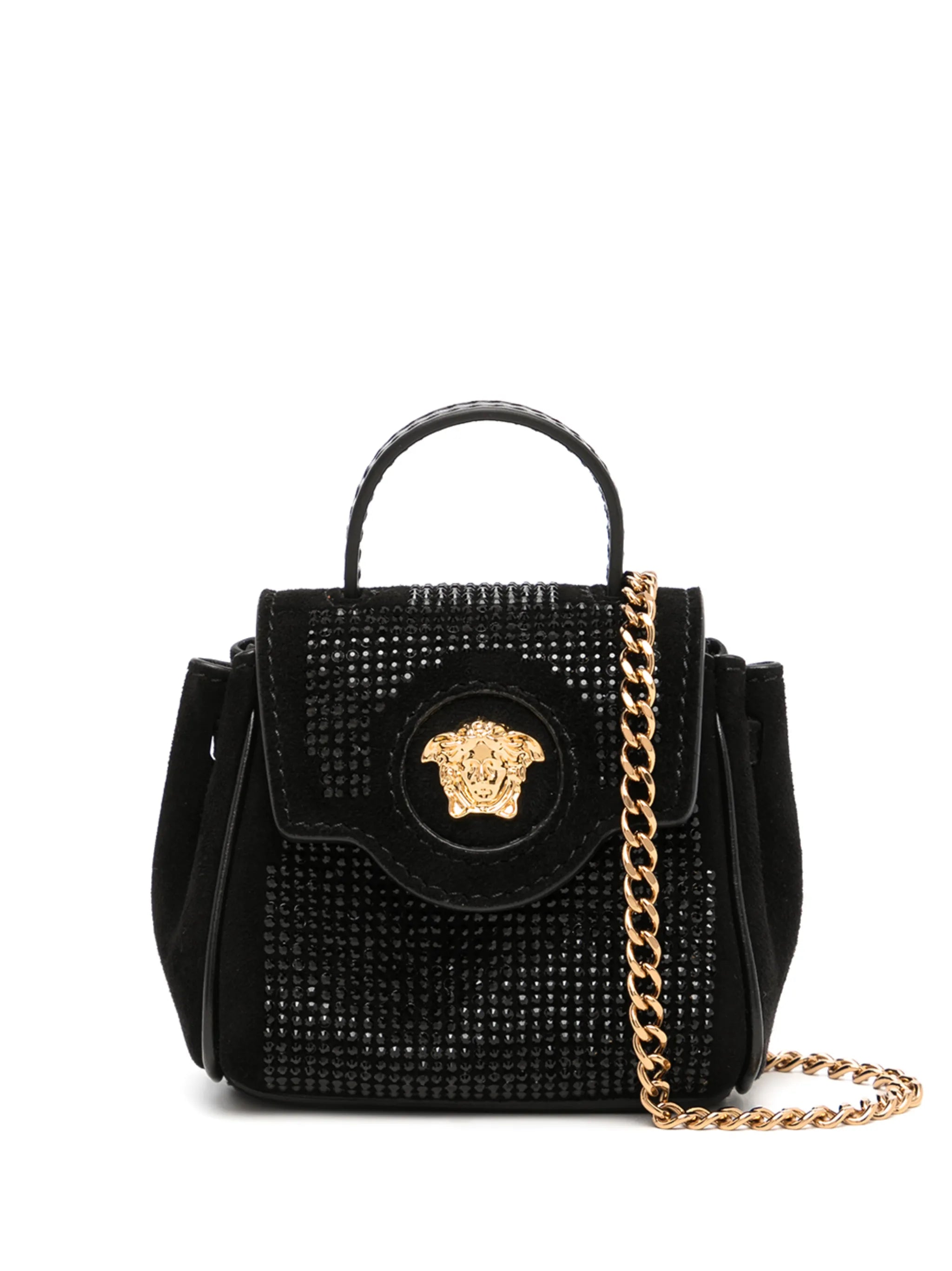 La Medusa crystal-embellished mini bag