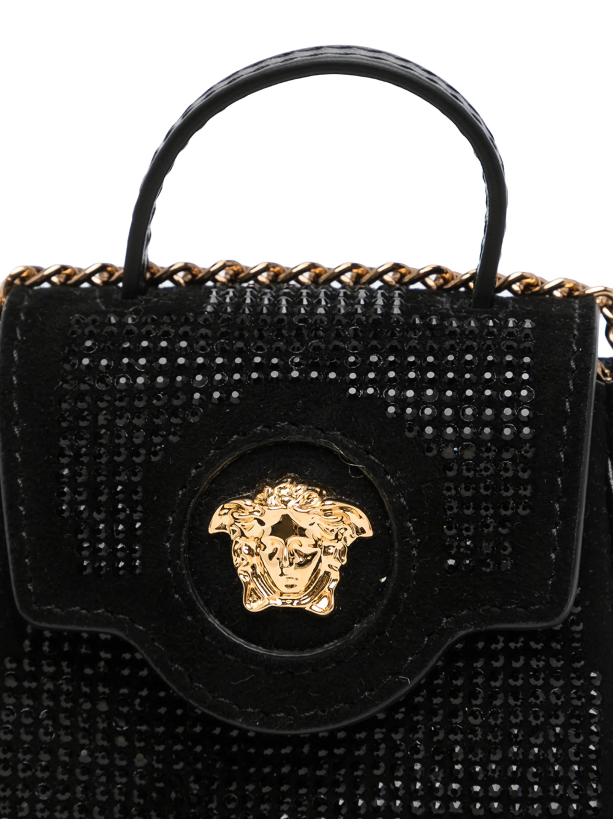 La Medusa crystal-embellished mini bag