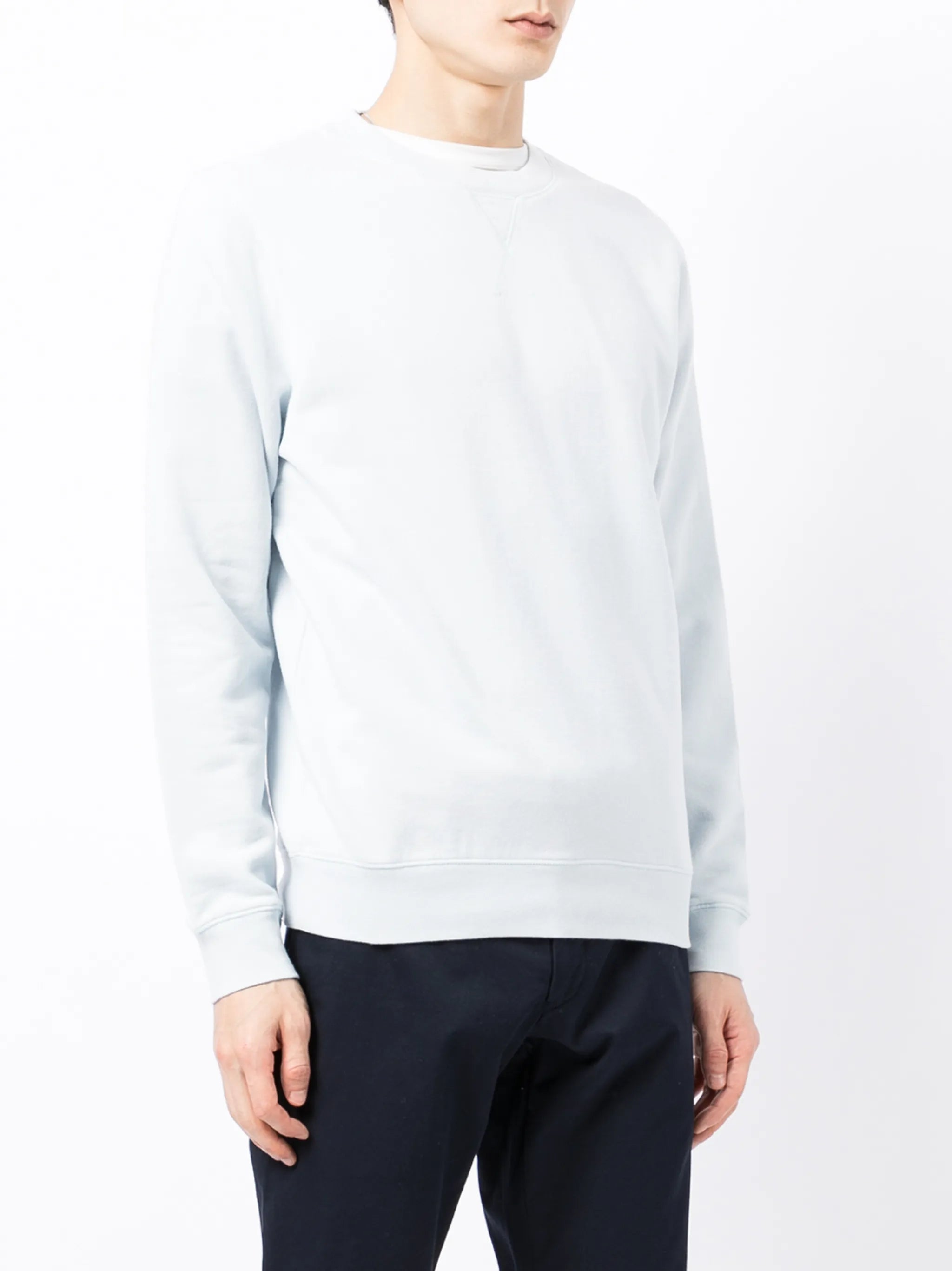 ribbed-trim cotton sweatshirt
