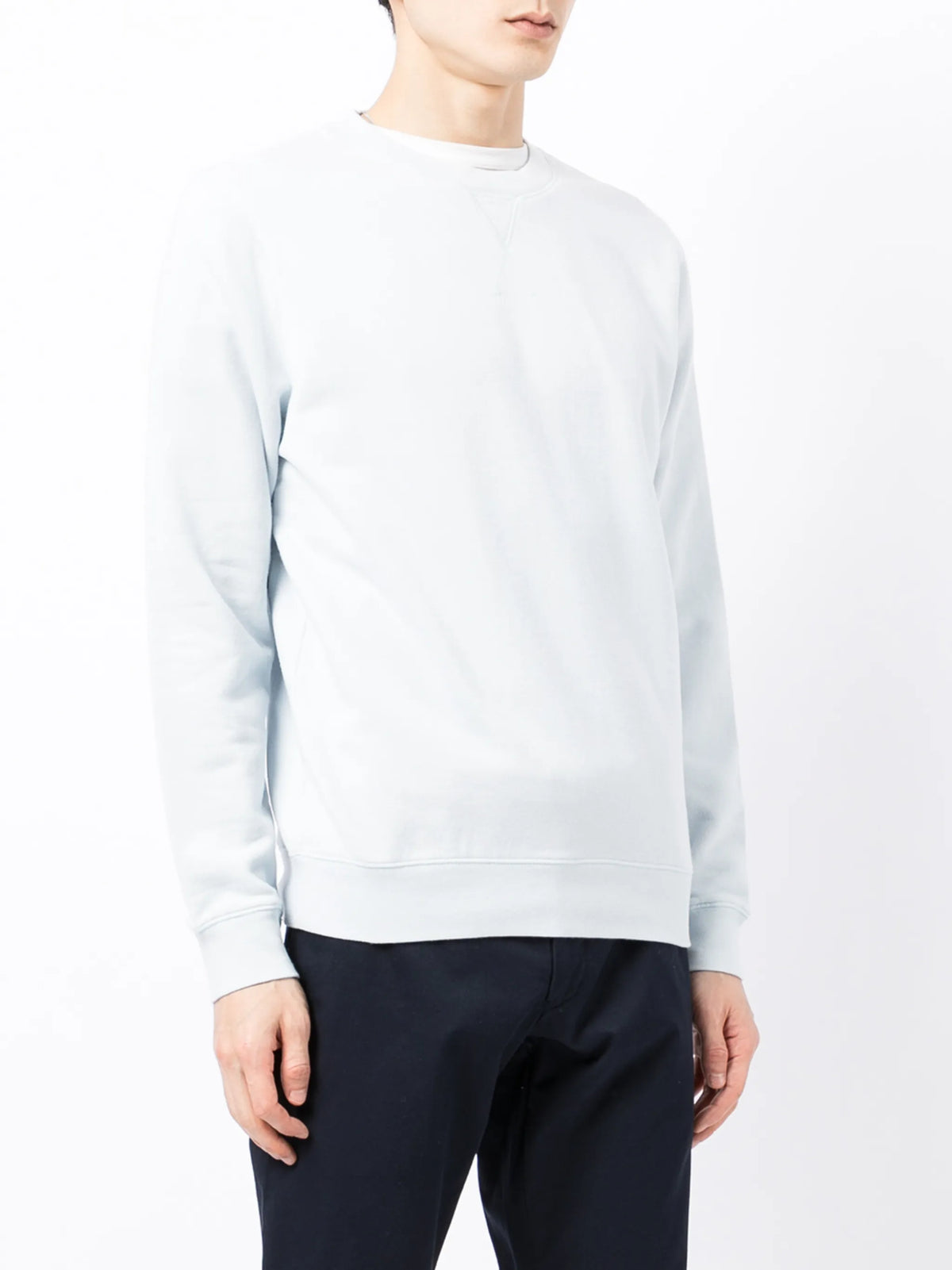 ribbed-trim cotton sweatshirt