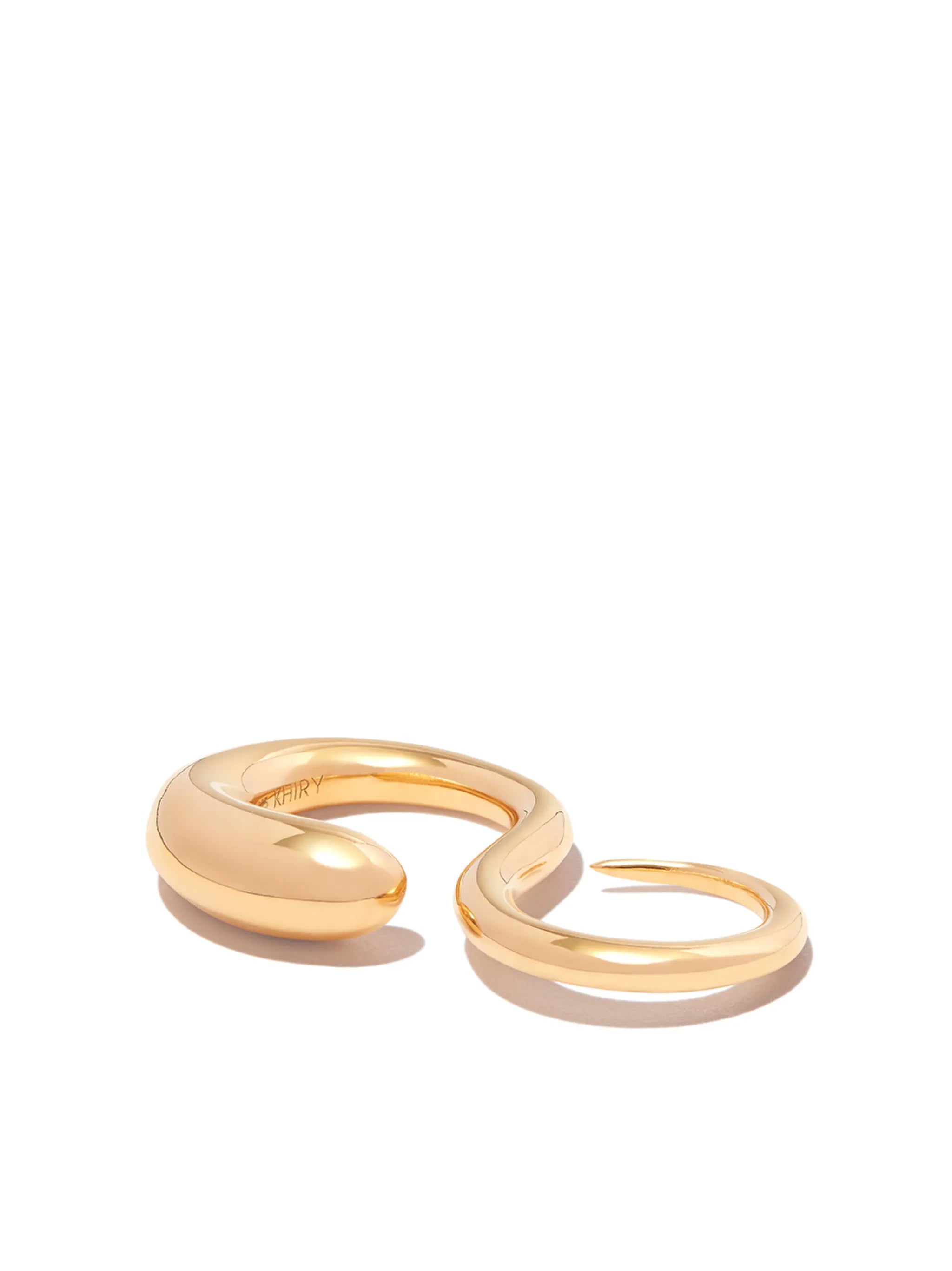 gold vermeil-plated Adder double ring