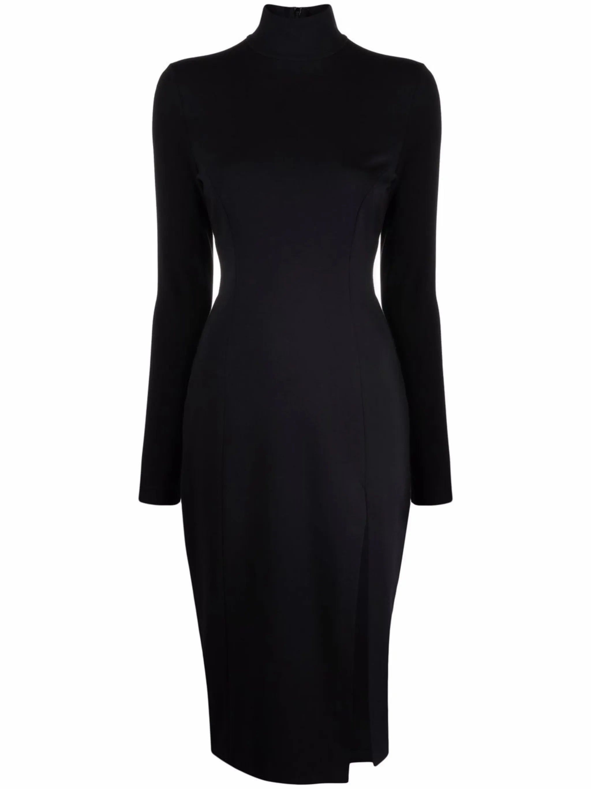 x Amina Muaddi turtleneck midi dress