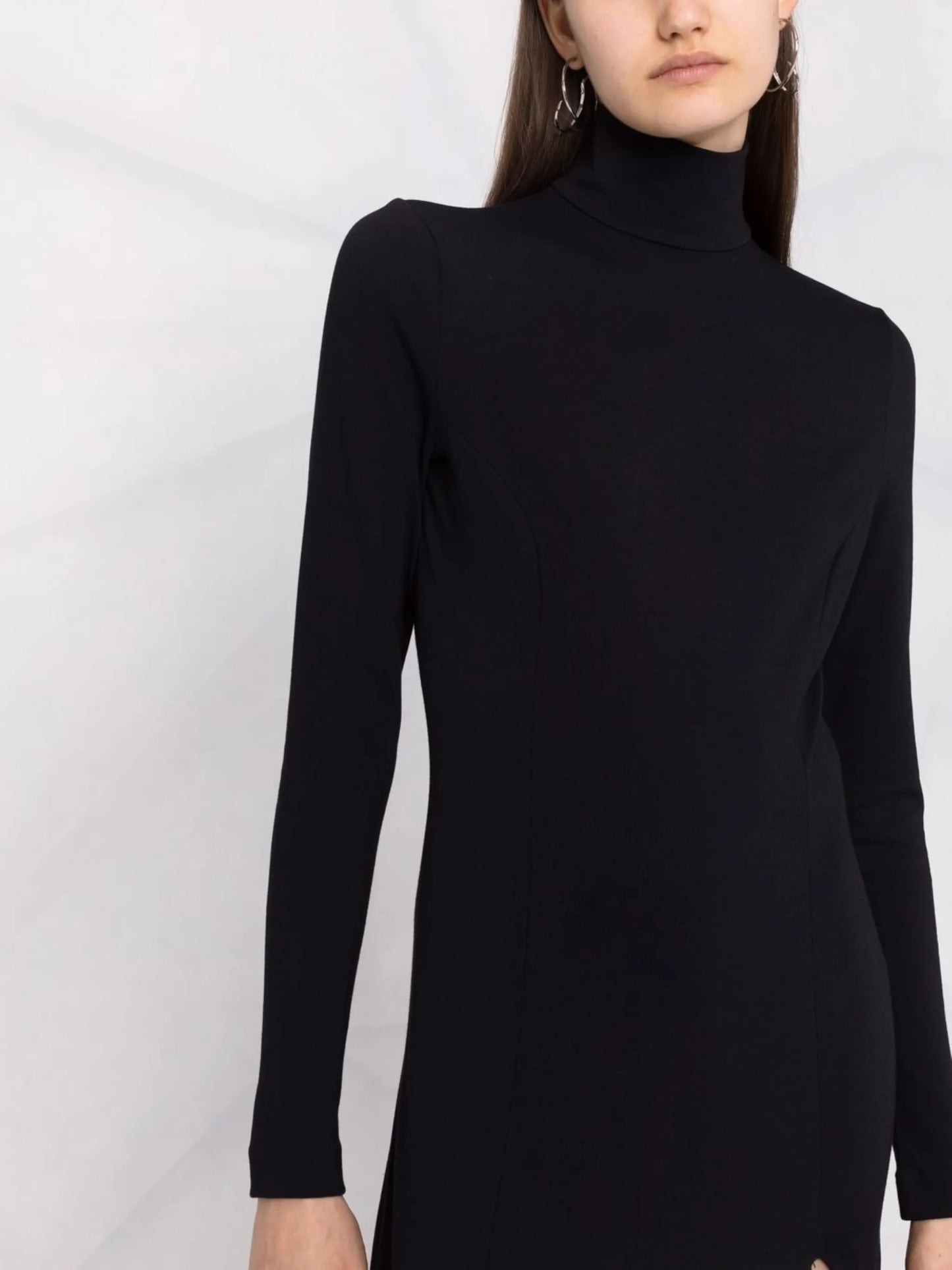 x Amina Muaddi turtleneck midi dress