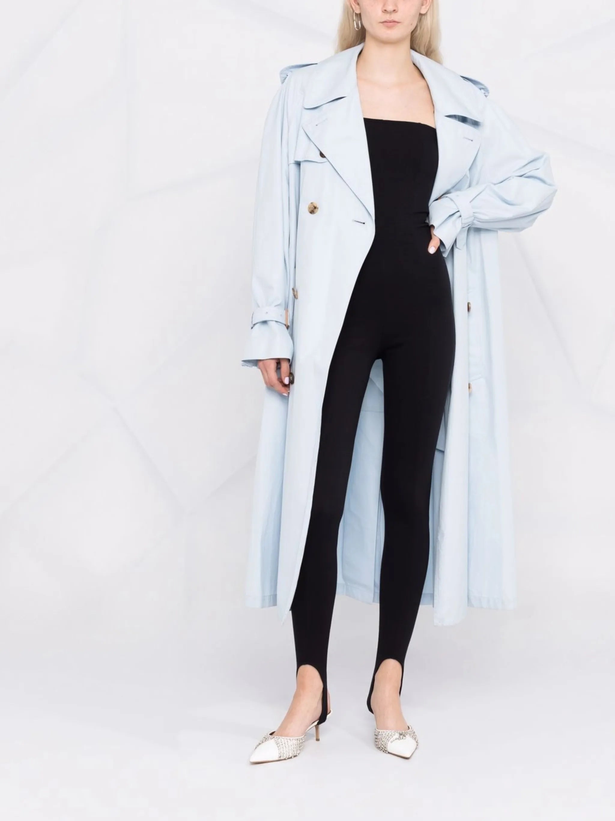 x Amina Muaddi sleeveless catsuit