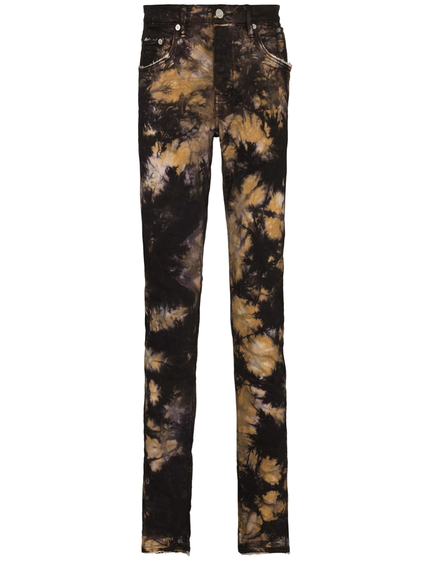 floral-print straight-leg jeans