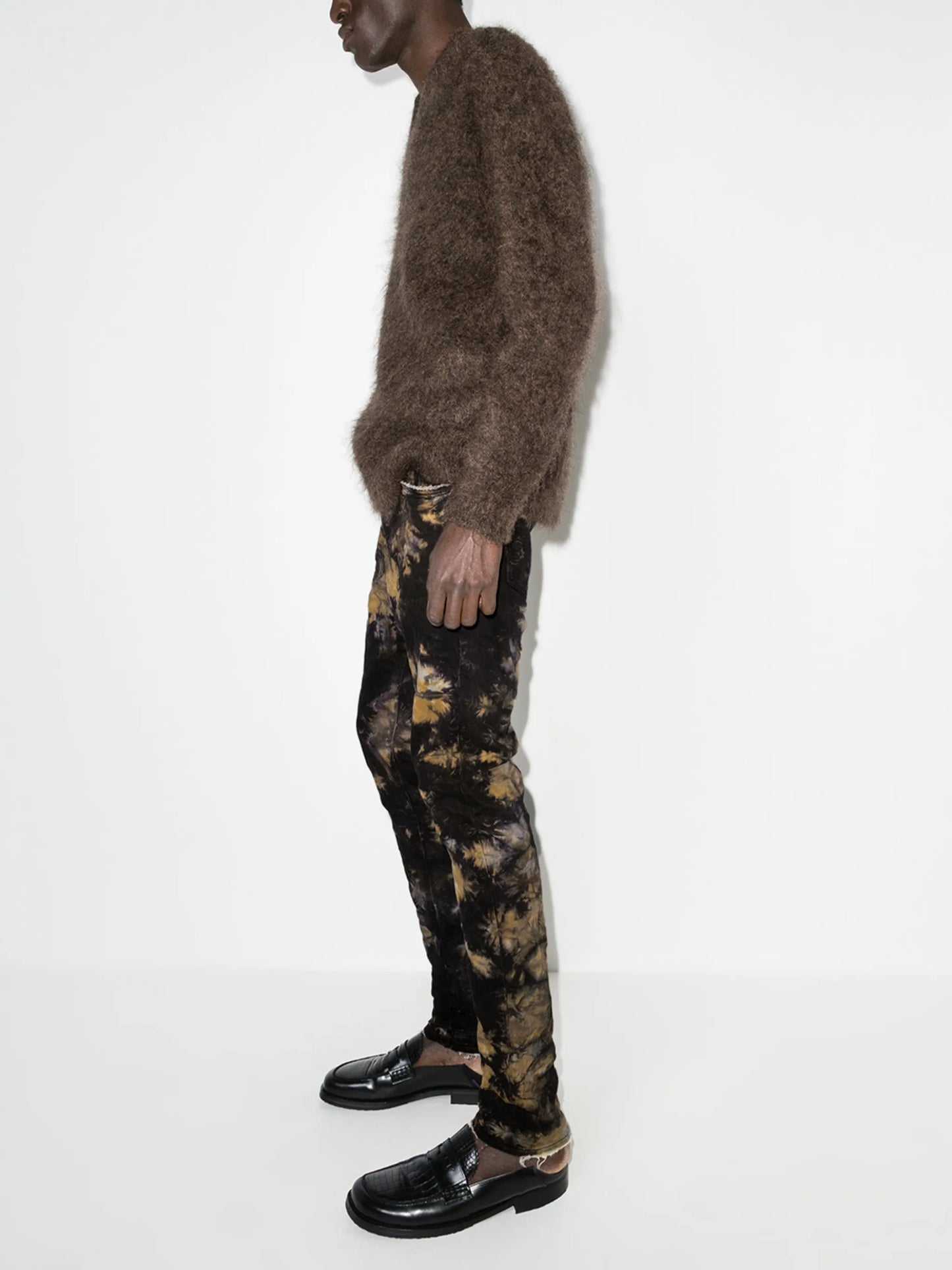 floral-print straight-leg jeans