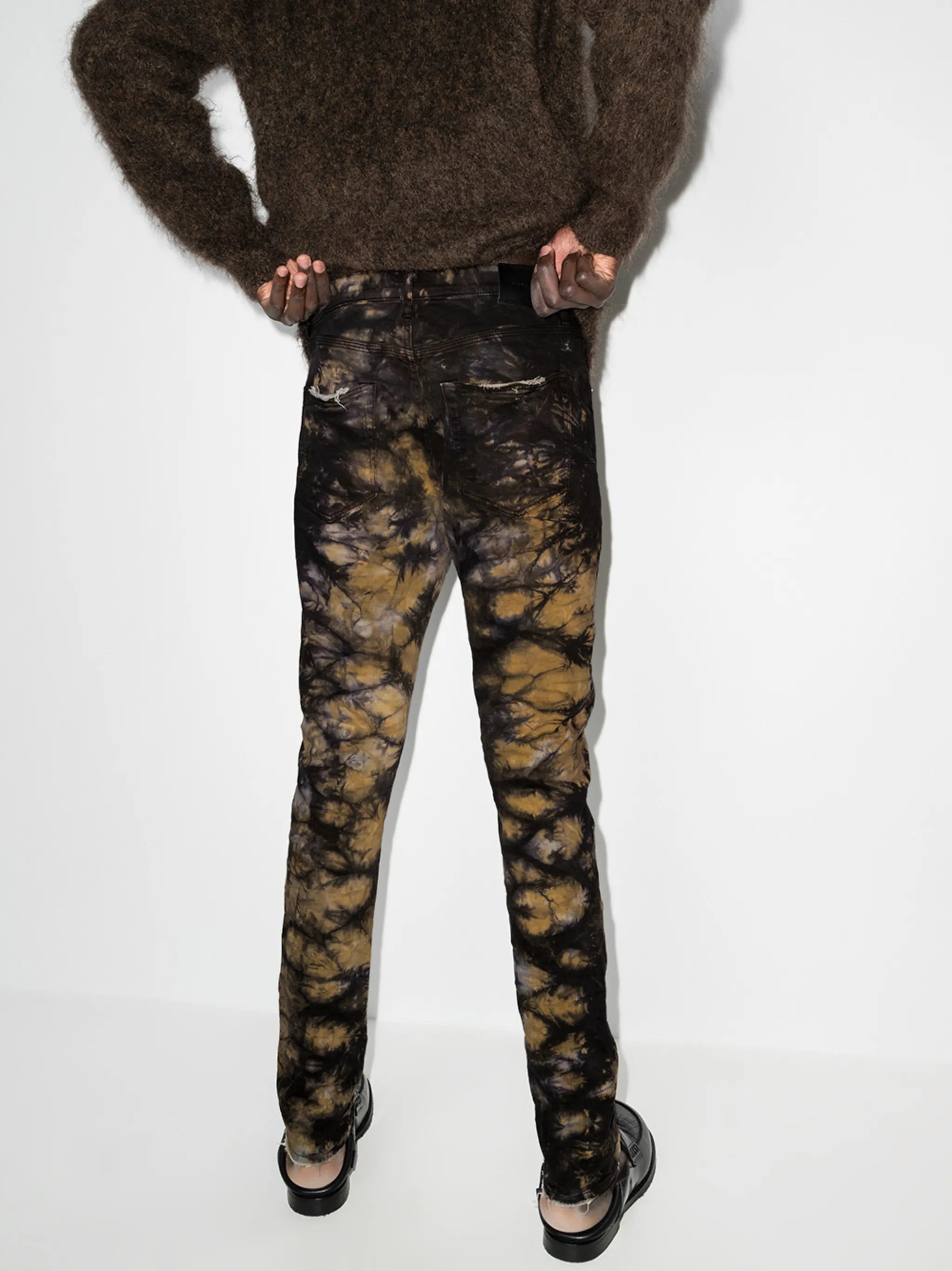 floral-print straight-leg jeans
