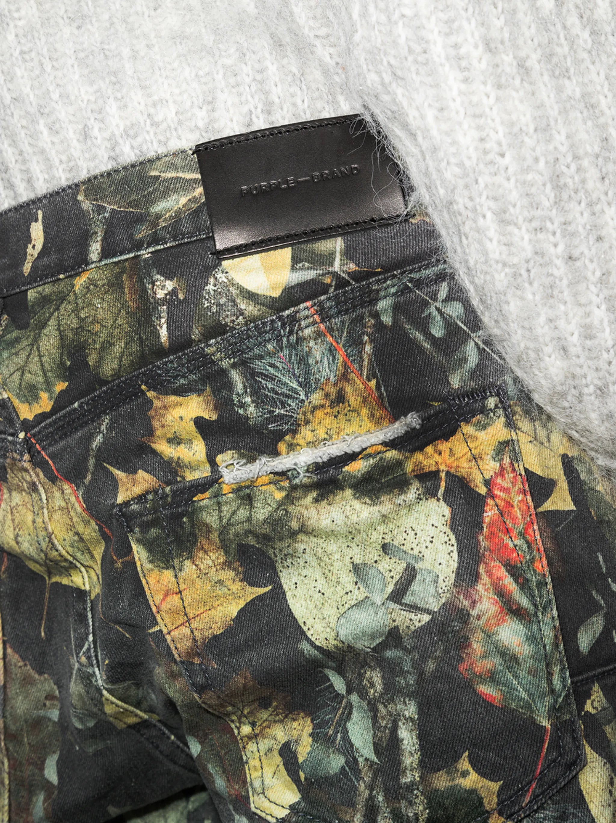 floral-print straight-leg jeans