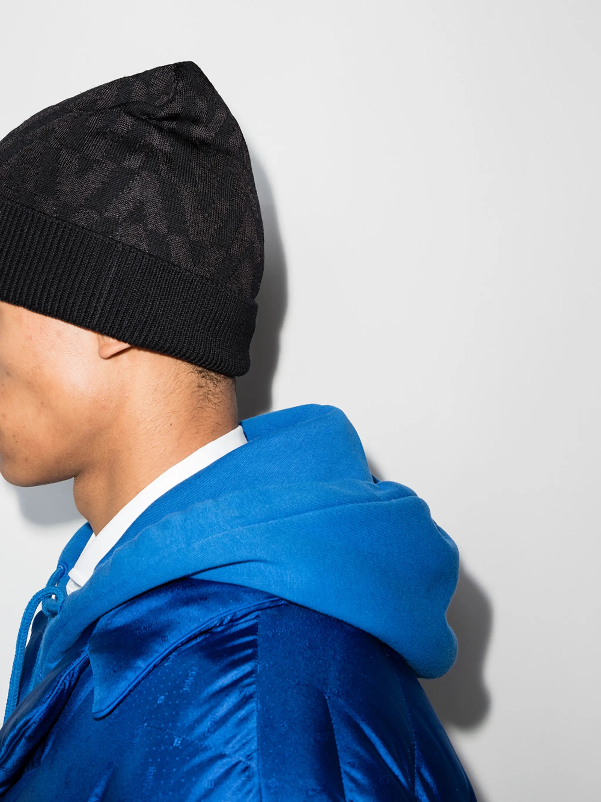 tonal monogram knitted beanie
