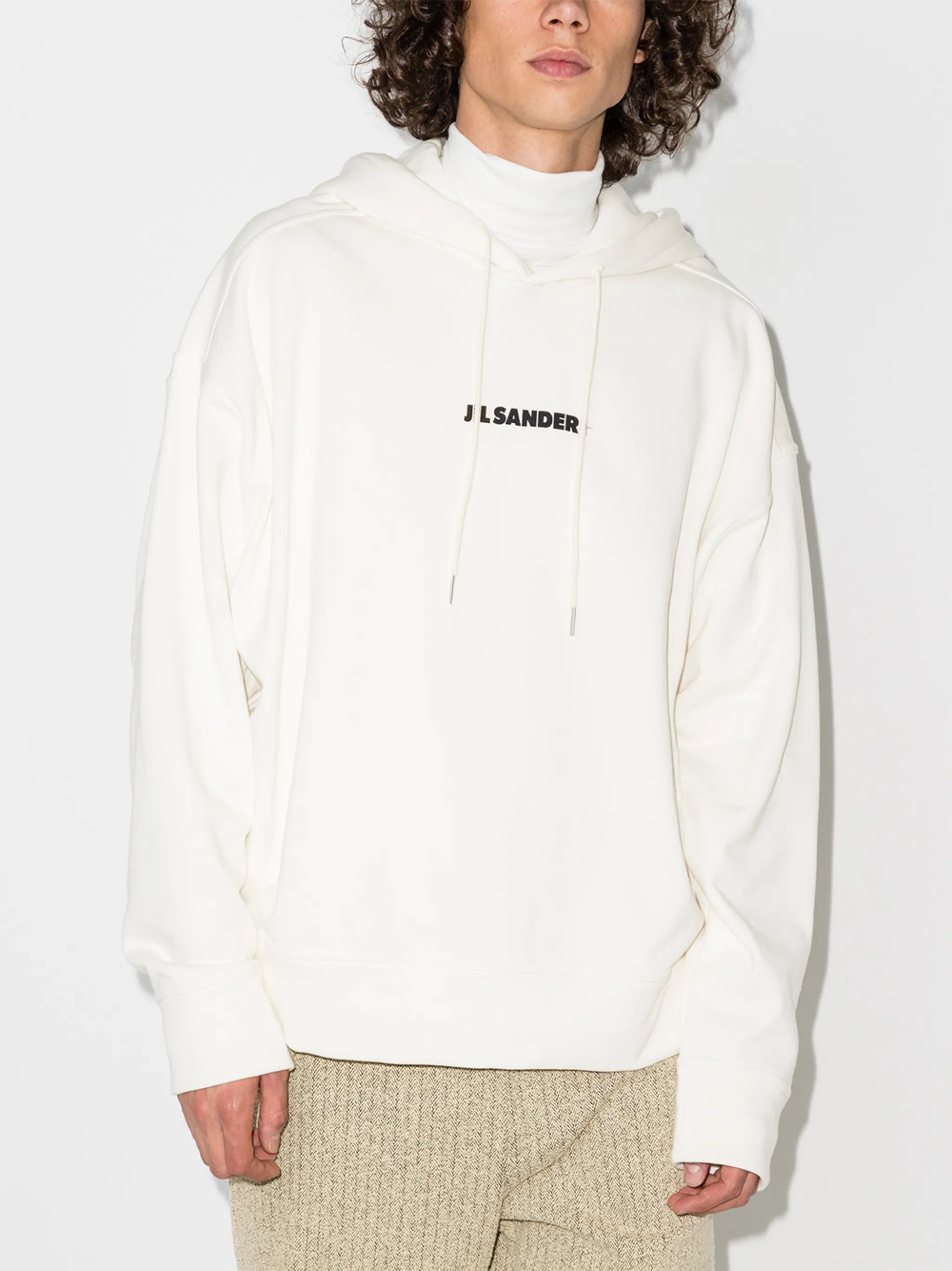 logo-print cotton hoodie