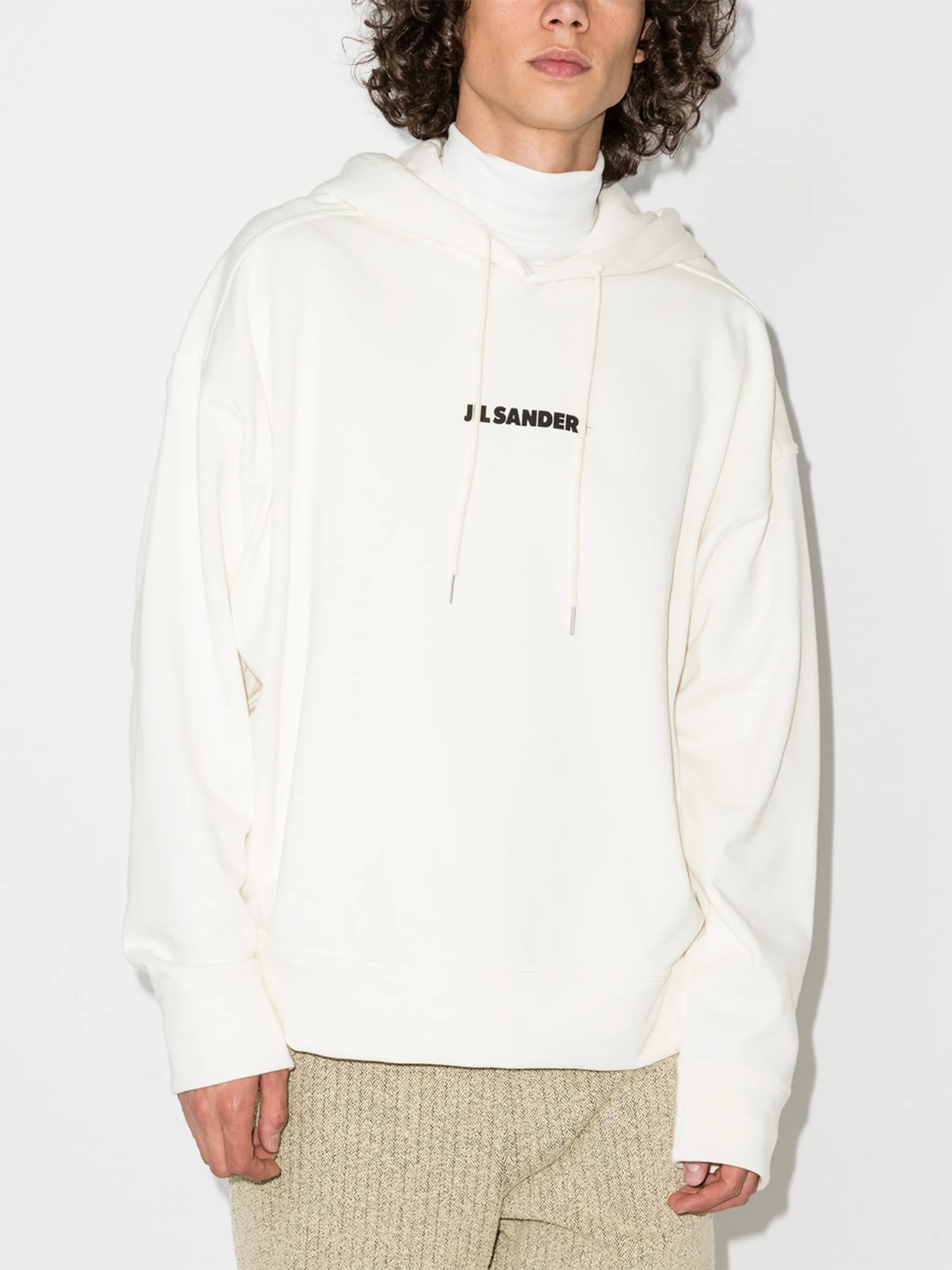 logo-print cotton hoodie